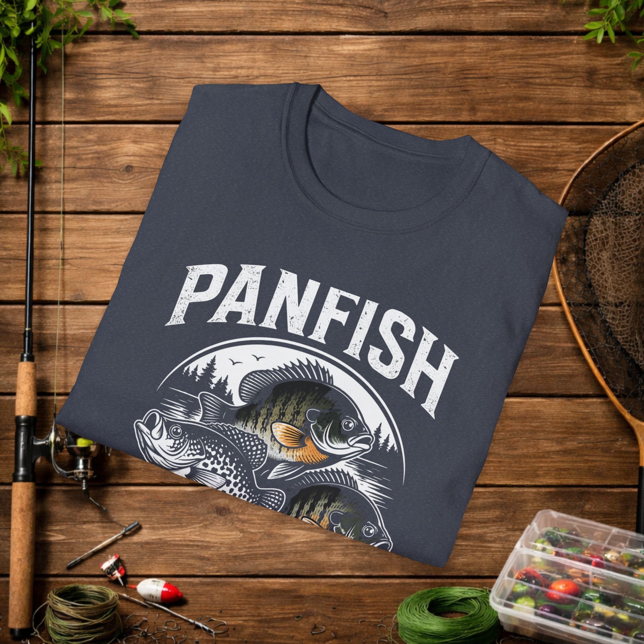 Panfish Addict Fishing T-Shirt – Bluegill Crappie Sunfish Angler Tee