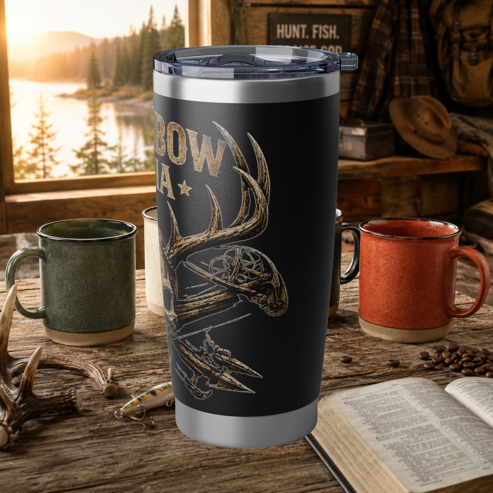 Crossbow Mafia 20oz Tumbler — Skull Hunting Travel Mug