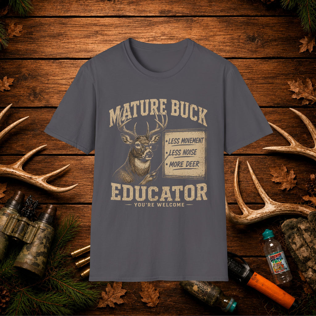 Mature Buck Educator T-Shirt — Funny Deer Hunting Tee