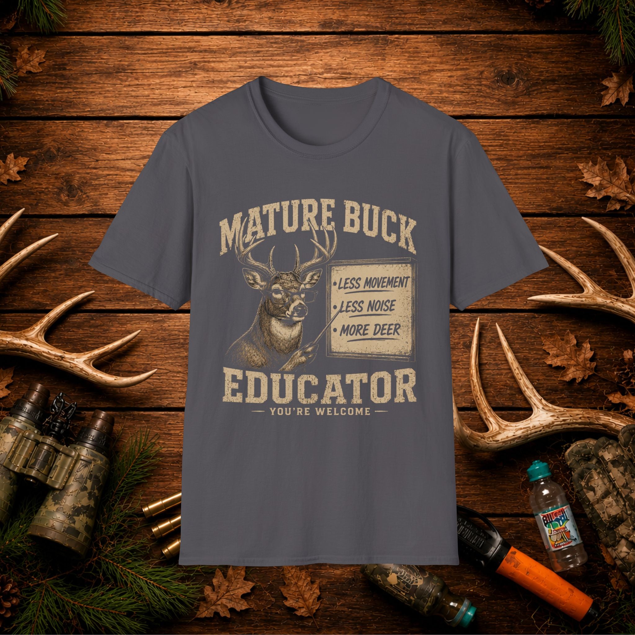 Mature Buck Educator T-Shirt — Funny Deer Hunting Tee