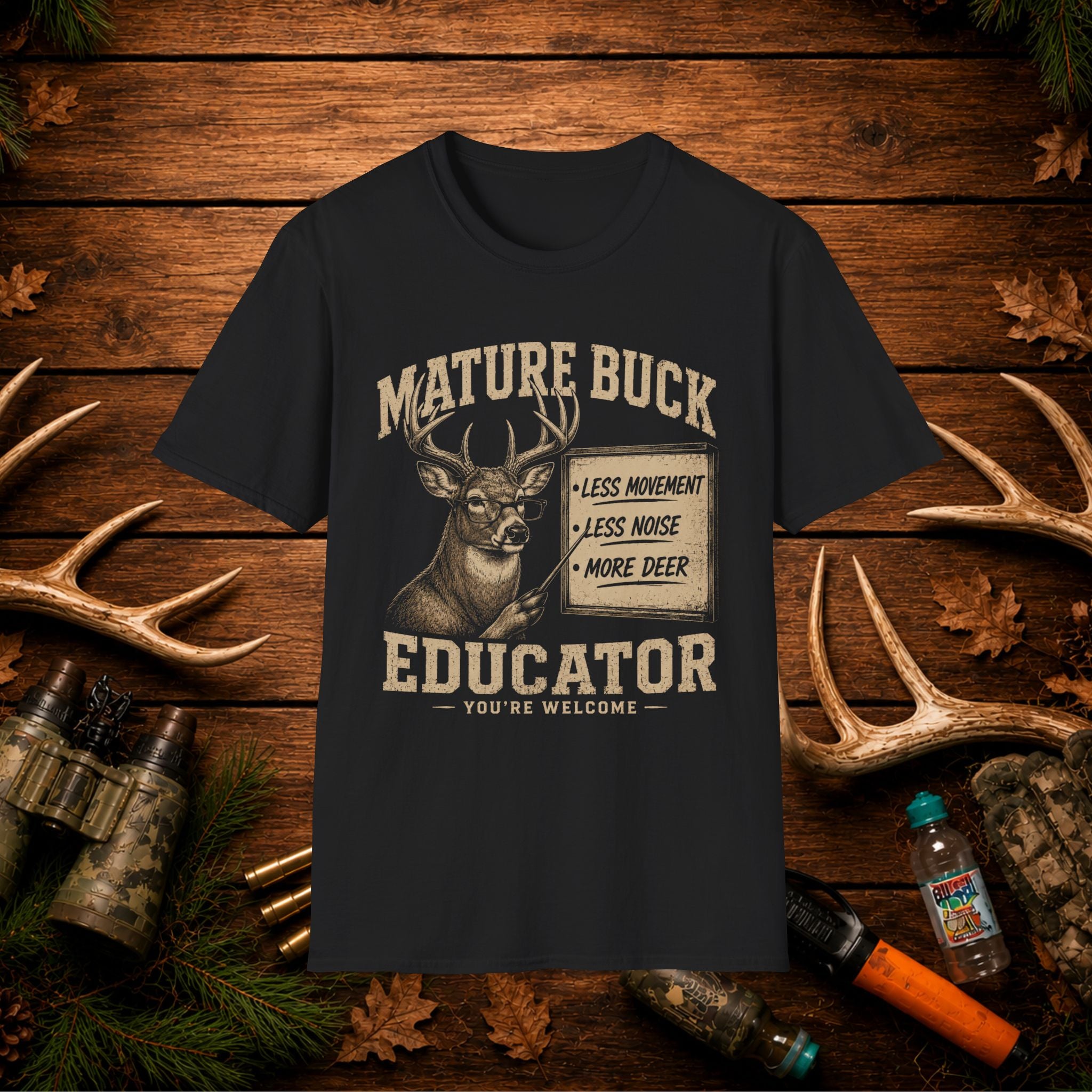 Mature Buck Educator T-Shirt — Funny Deer Hunting Tee