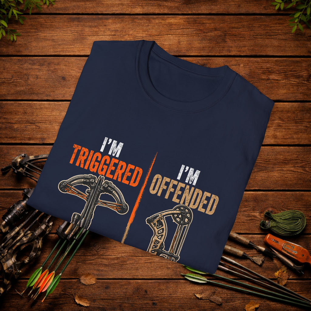 I'm Triggered, I'm Offended Crossbow T-Shirt – Funny Hunting Tee
