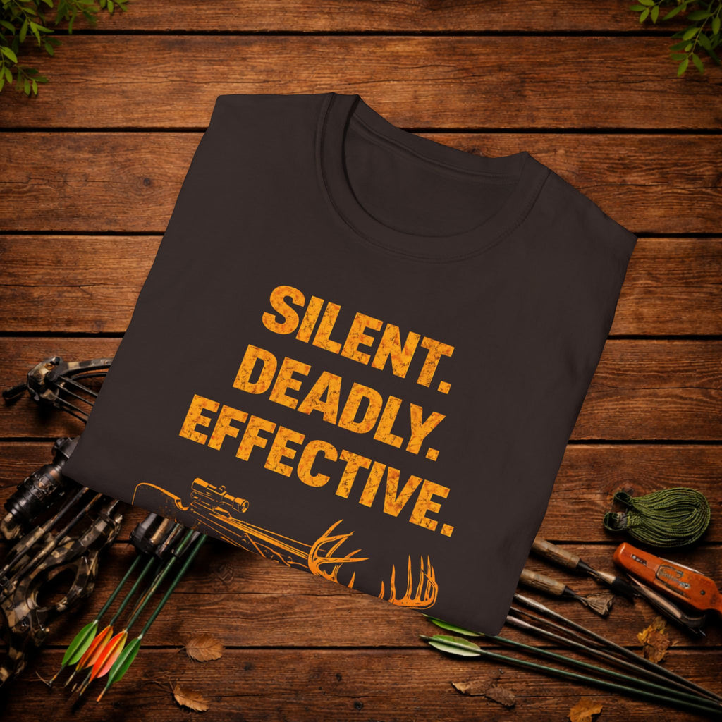 Silent Deadly Effective Crossbow Hunting Shirt – Deer Hunter Tee – Bowhunter Apparel – Archery Season Shirt