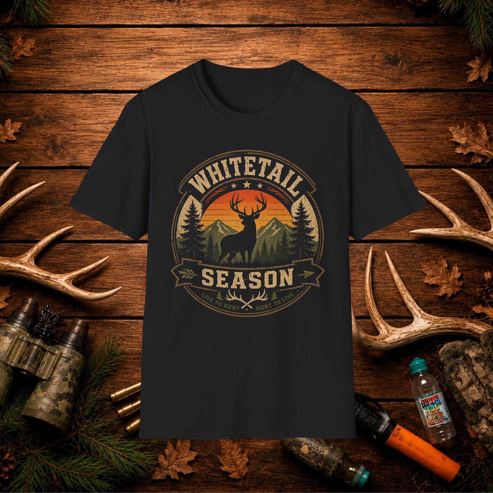 Whitetail Season Deer Hunting Shirt | Vintage Buck Hunter Tee | Retro Outdoor Graphic T-Shirt