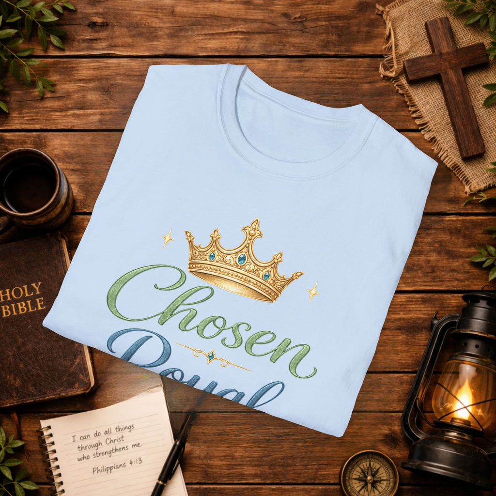 Chosen Royal Redeemed T-Shirt | Christian Faith Crown Tee