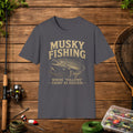 Musky Fishing T-Shirt – "Where 'Follows' Count As Success" Vintage Angler Tee