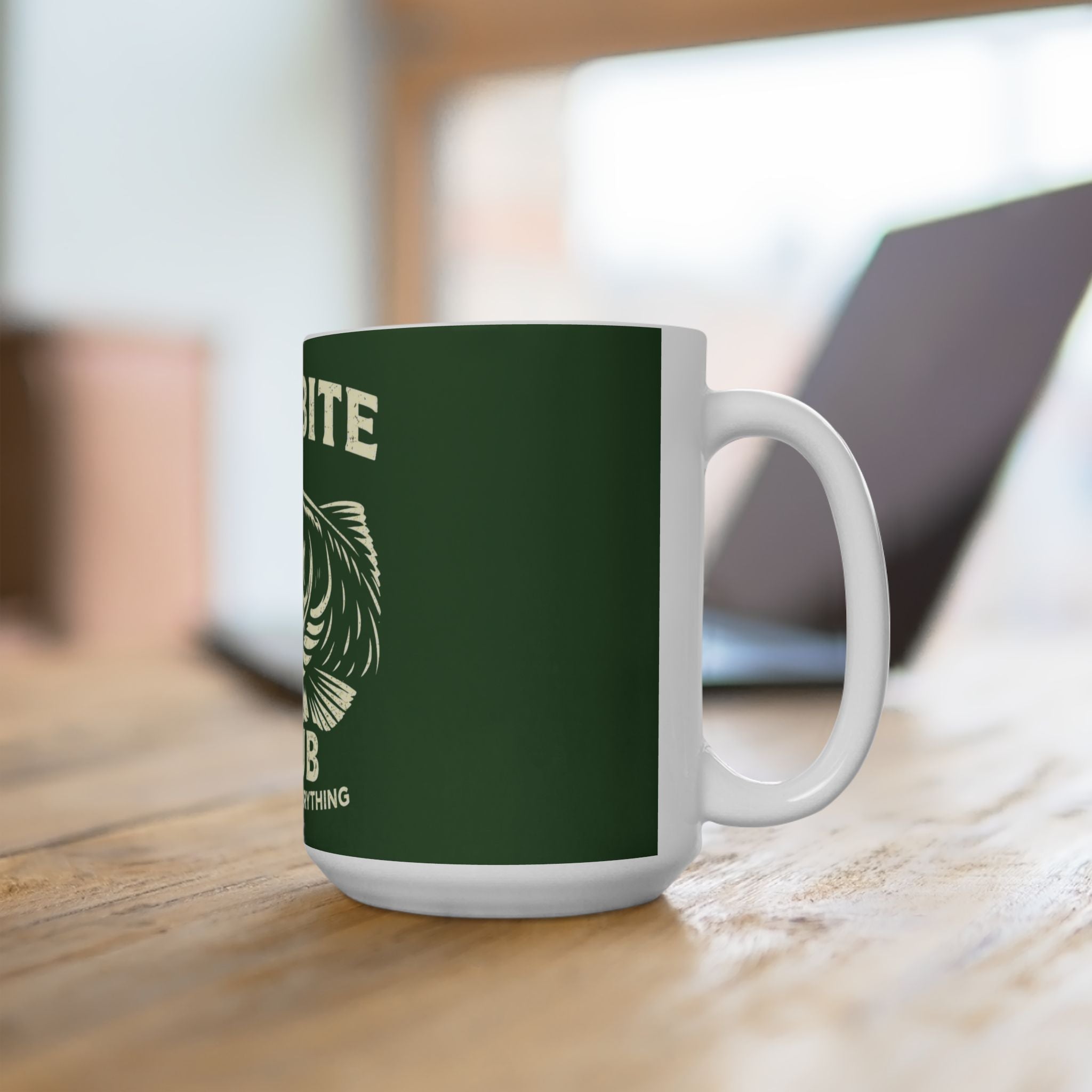 One Bite Club Fishing Mug — One Bite Club Changes Everything Ceramic Coffee Cup