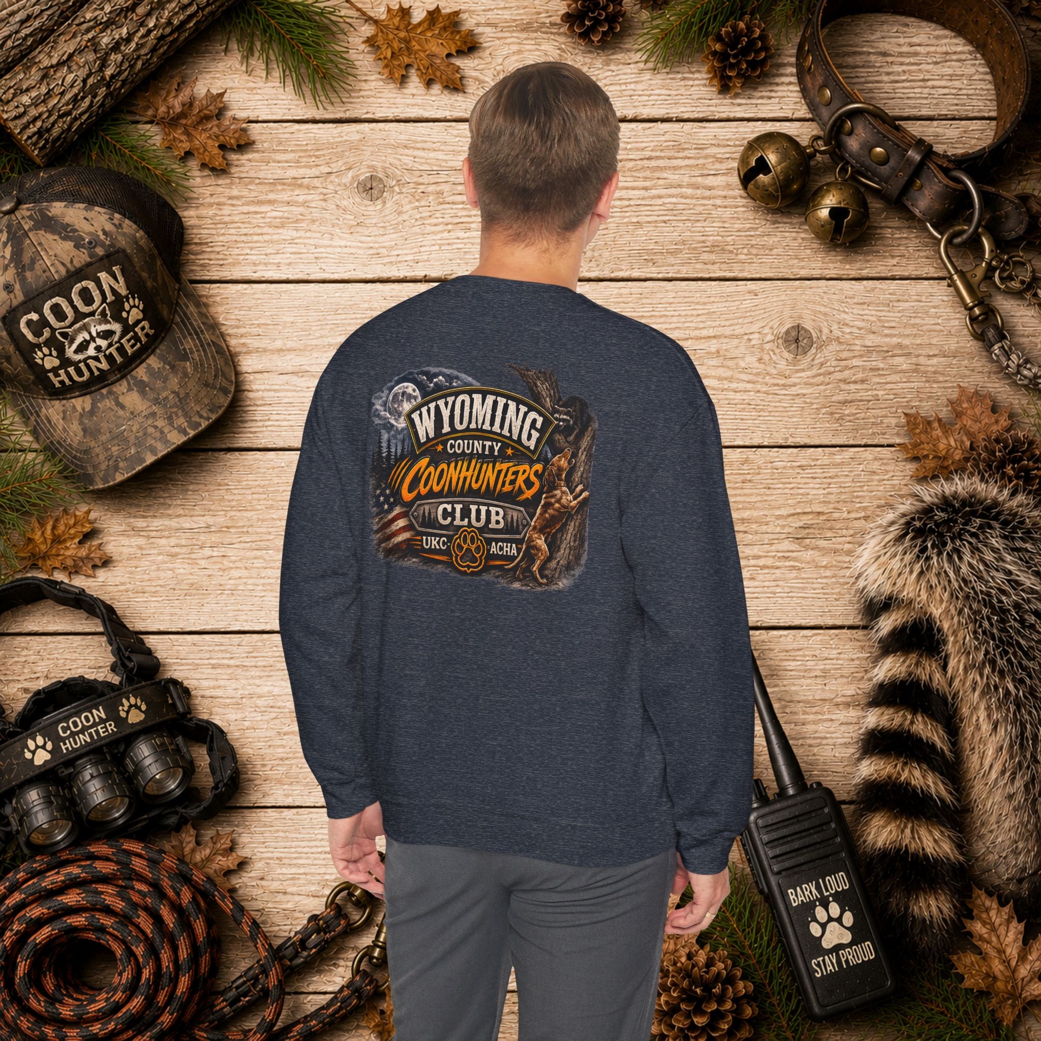 Wyoming Coonhunters Club Crewneck Sweatshirt