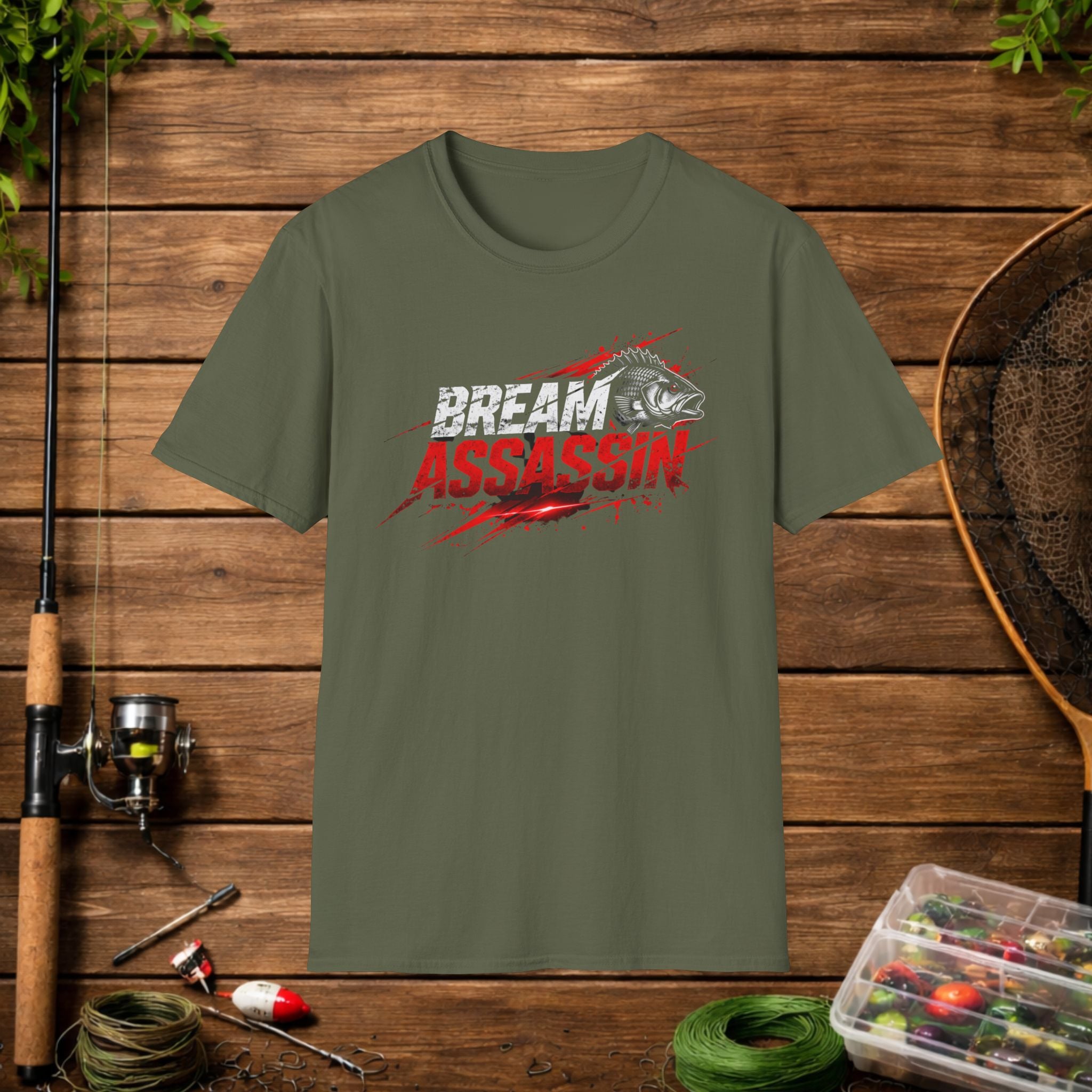 Bream Assassin Fishing Shirt – Funny Bream Angler Tee – Panfish Fishing Apparel – Bluegill & Shellcracker Fisherman Gift