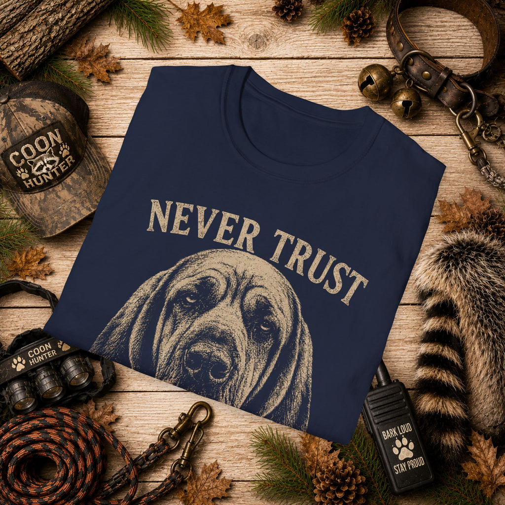 Never Trust a Quiet Hound Coon Hunting T-Shirt | Funny Houndsman Tee | Wild Wonderful Wear