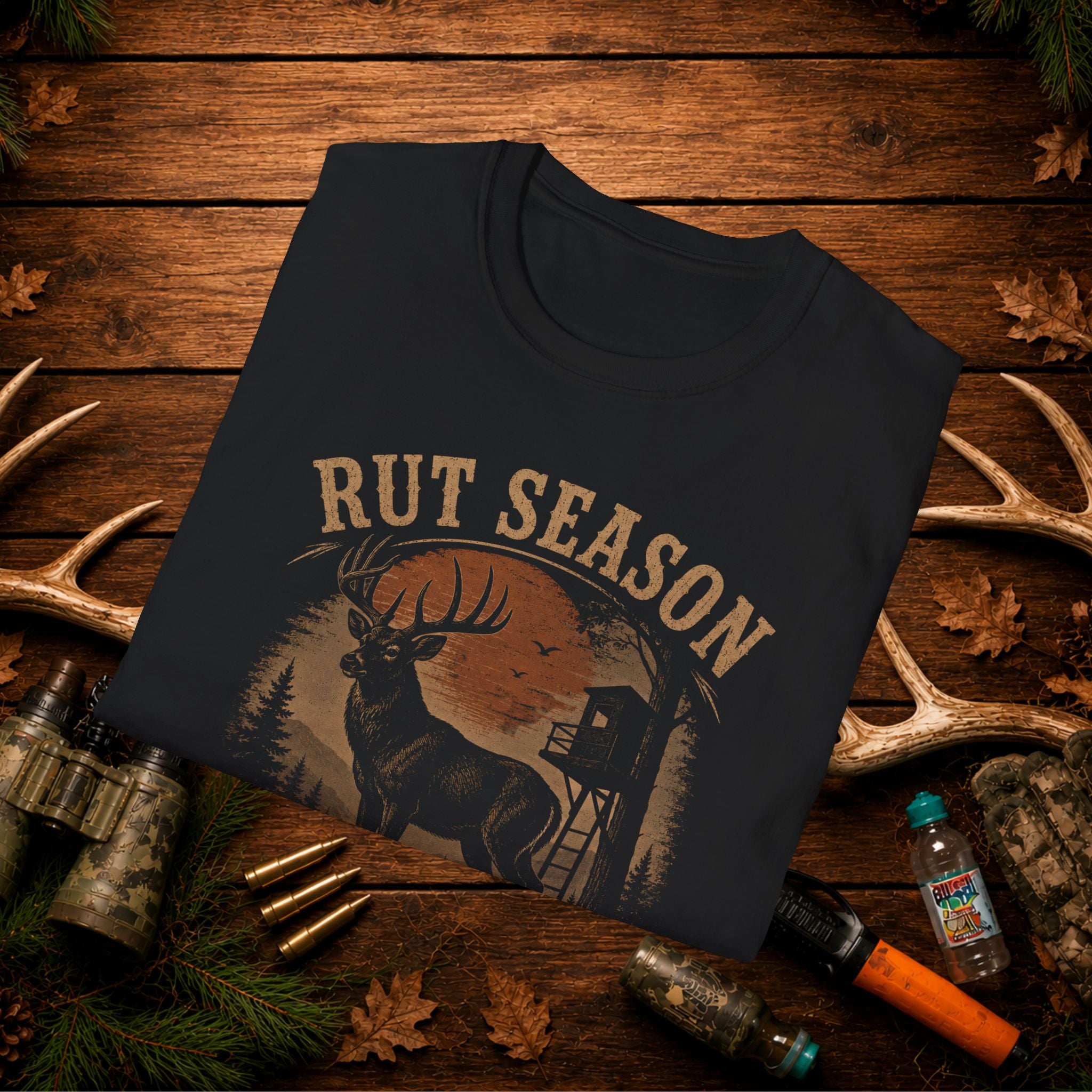 Rut Season T‑Shirt — "Sorry, Can't. It's Rut Season" Deer Hunting Tee