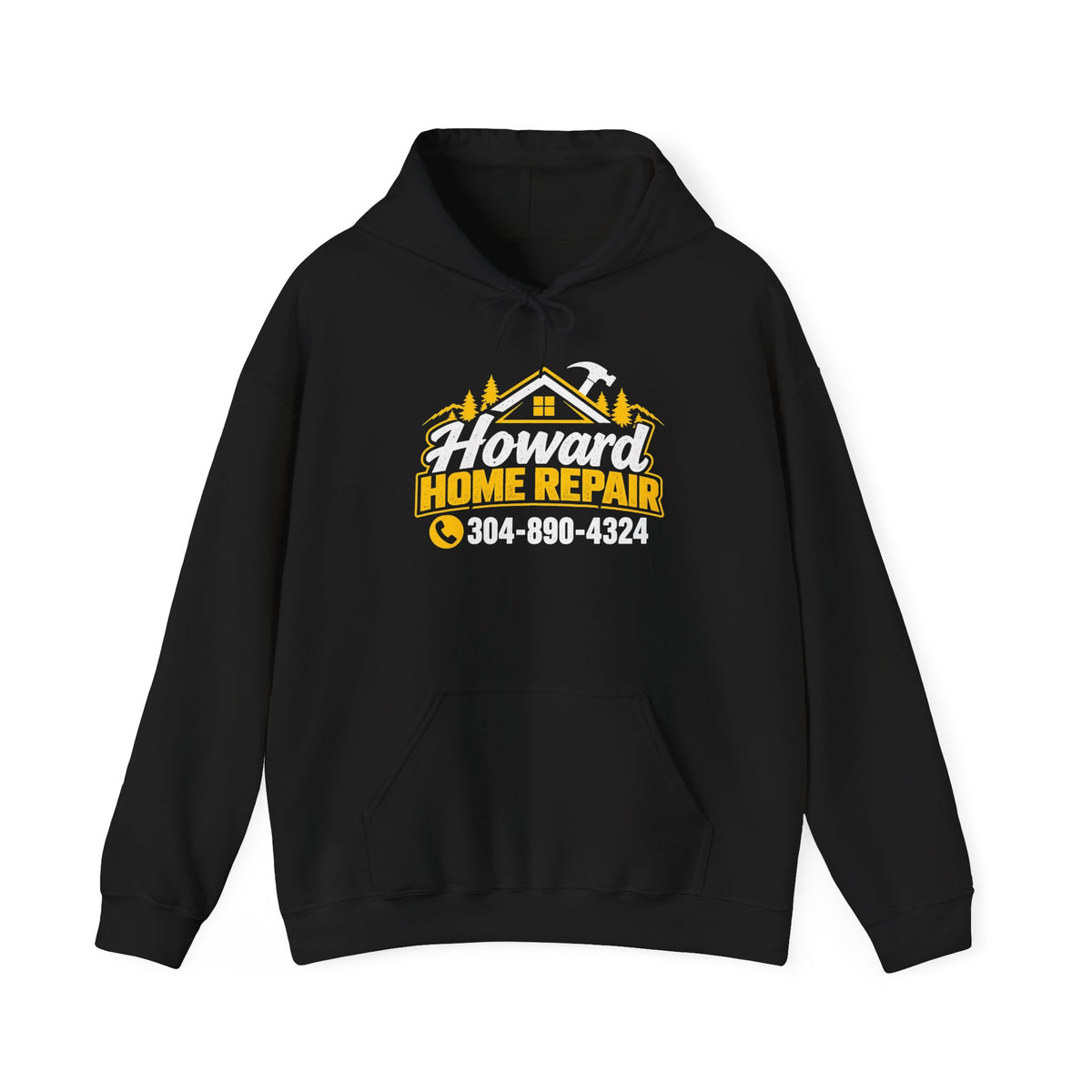 Howard Home Repair Hoodie — Logo Pullover front/back print