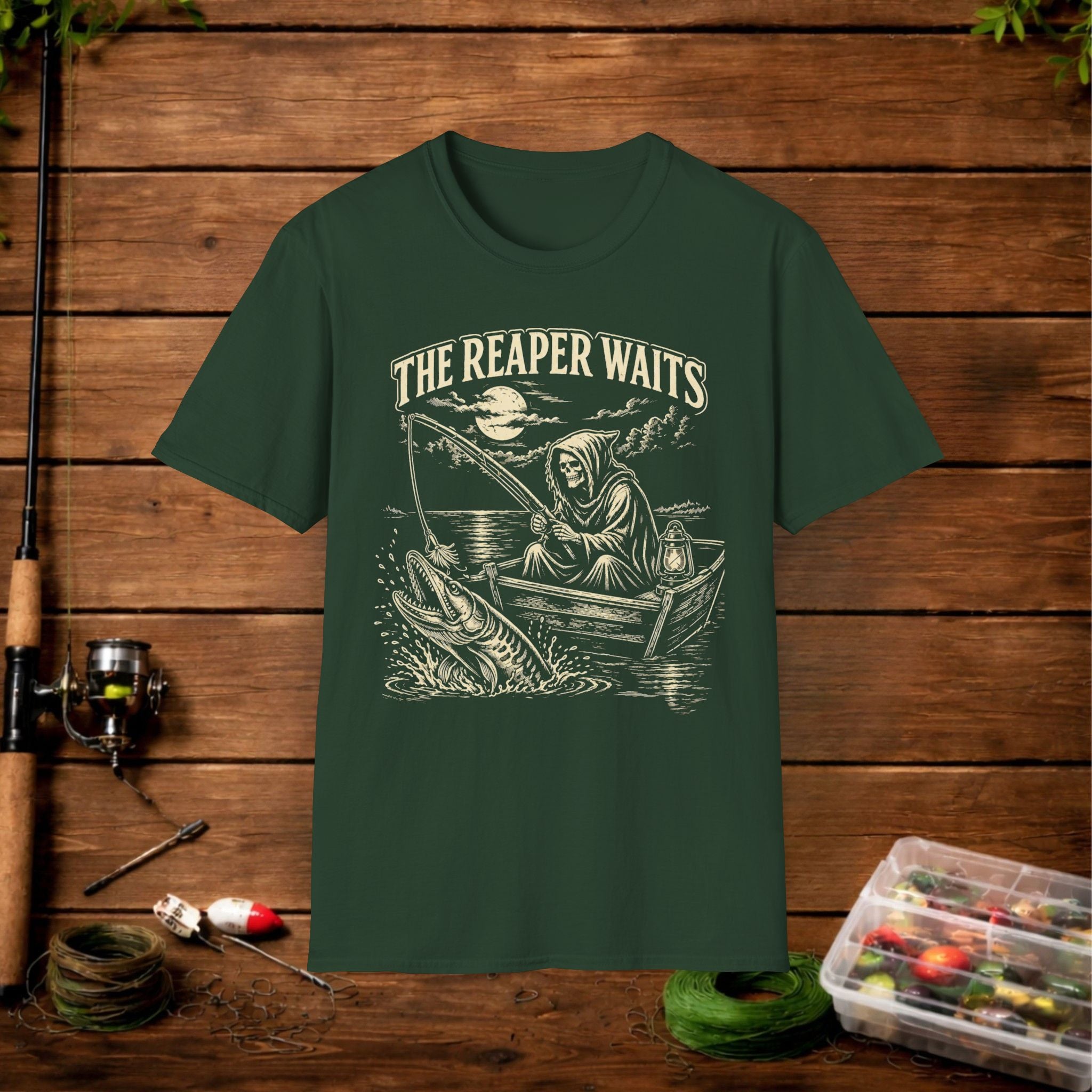 T-Shirt — "The Reaper Waits" Vintage Grim Reaper Graphic