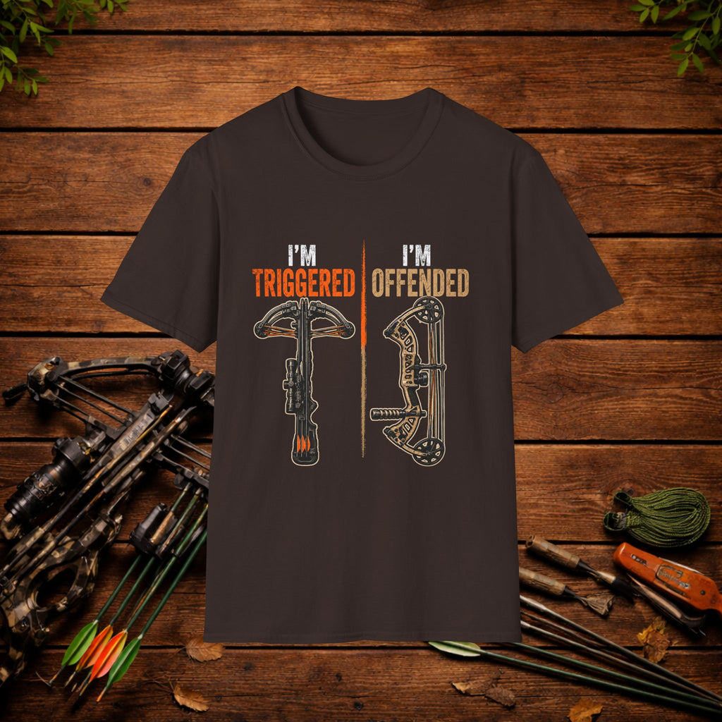 I'm Triggered, I'm Offended Crossbow T-Shirt – Funny Hunting Tee
