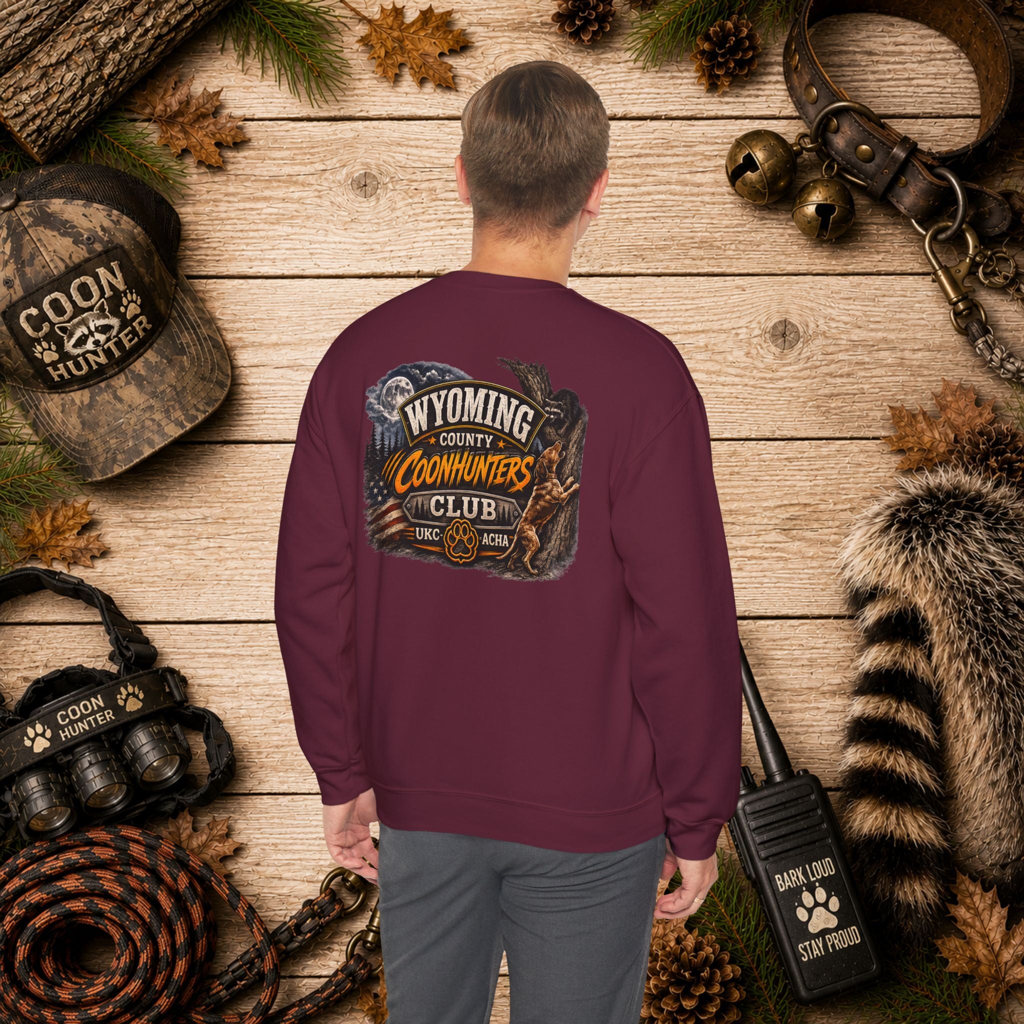 Wyoming Coonhunters Club Crewneck Sweatshirt
