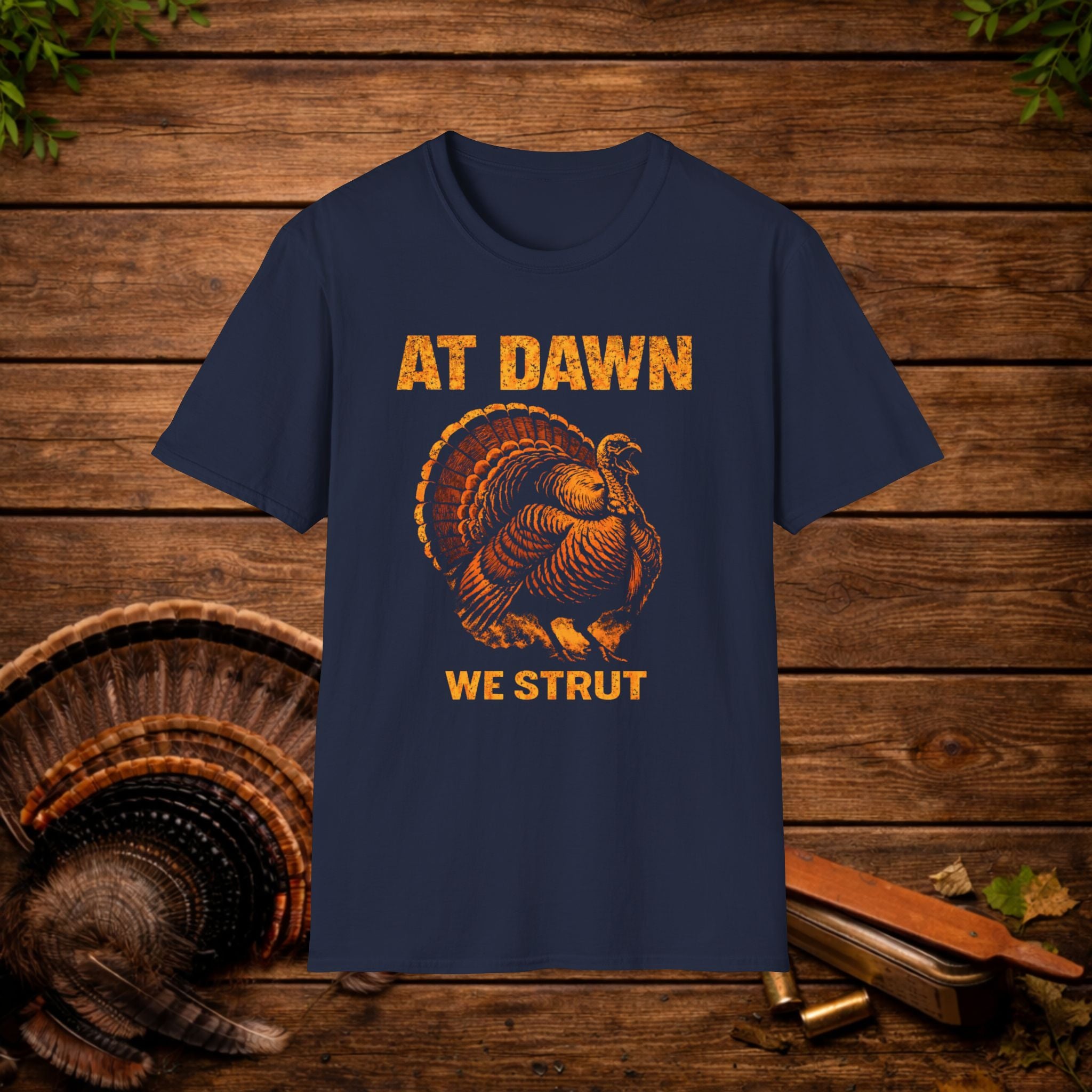 At Dawn We Strut Turkey Hunting Shirt – Vintage Gobbler Tee – Spring Turkey Season Hunting Apparel – Hunter Gift