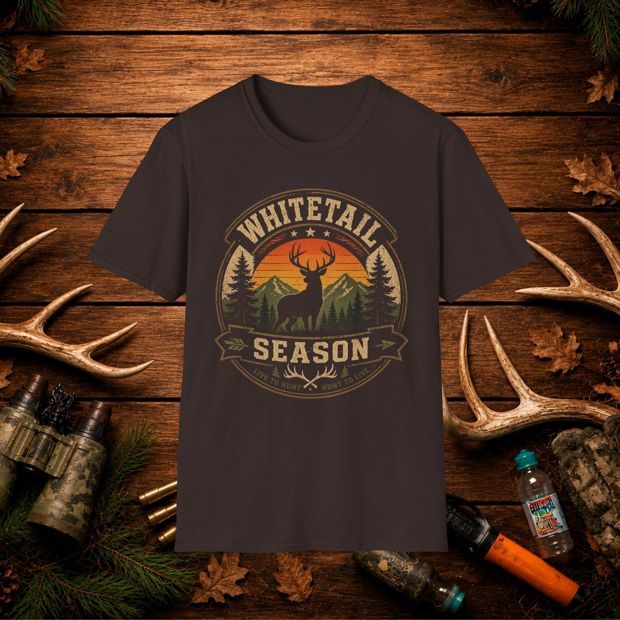 Whitetail Season Deer Hunting Shirt | Vintage Buck Hunter Tee | Retro Outdoor Graphic T-Shirt