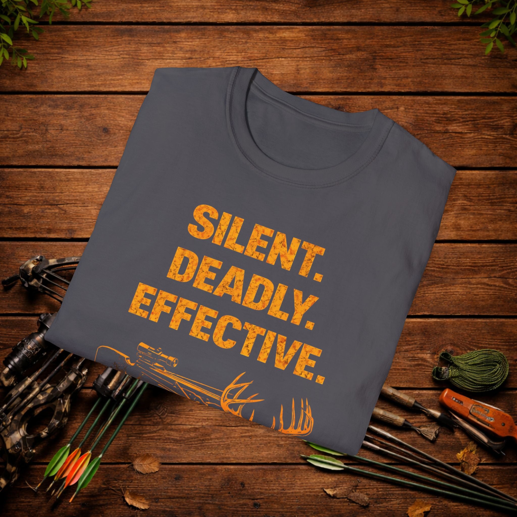 Silent Deadly Effective Crossbow Hunting Shirt – Deer Hunter Tee – Bowhunter Apparel – Archery Season Shirt