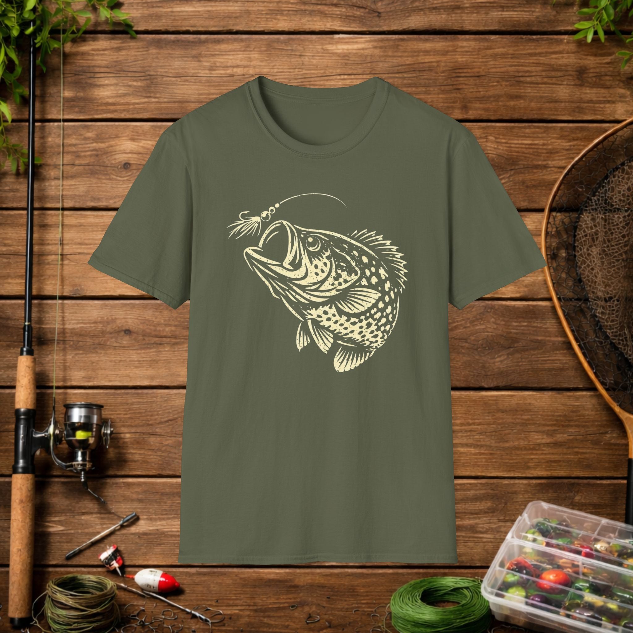 Bream Slayer Shirt – Panfish Assassin Fishing Tee – Stack Slabs Crappie Angler Shirt – Funny Fishing Shirt for Fishermen