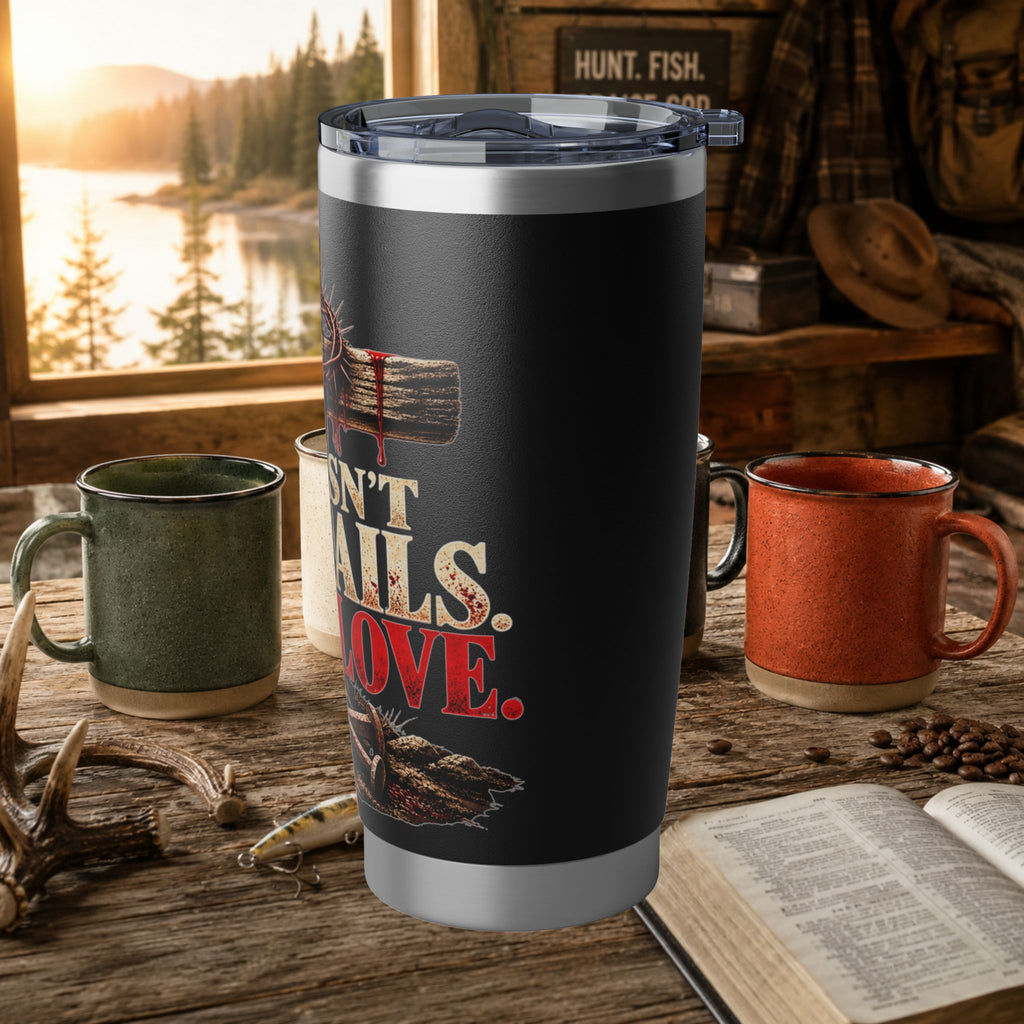 It Wasn't the Nails, It Was Love Christian Tumbler, 20oz
