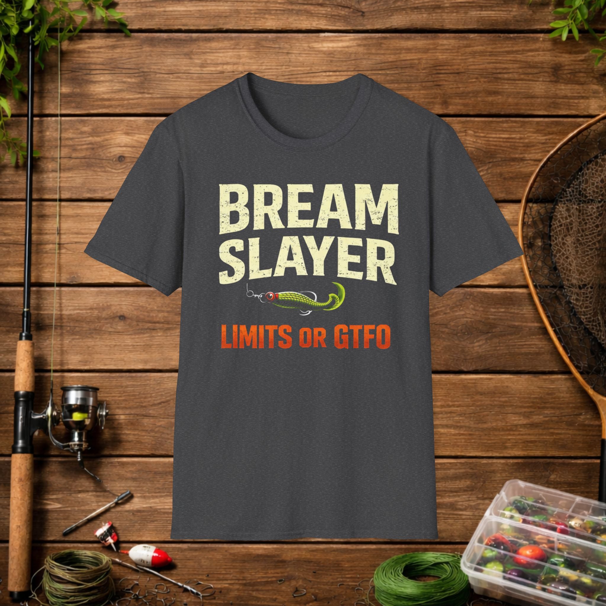 Bream Slayer Shirt – Limits or GTFO Fishing Tee – Crappie & Panfish Angler Shirt – Funny Fishing Shirt for Fishermen