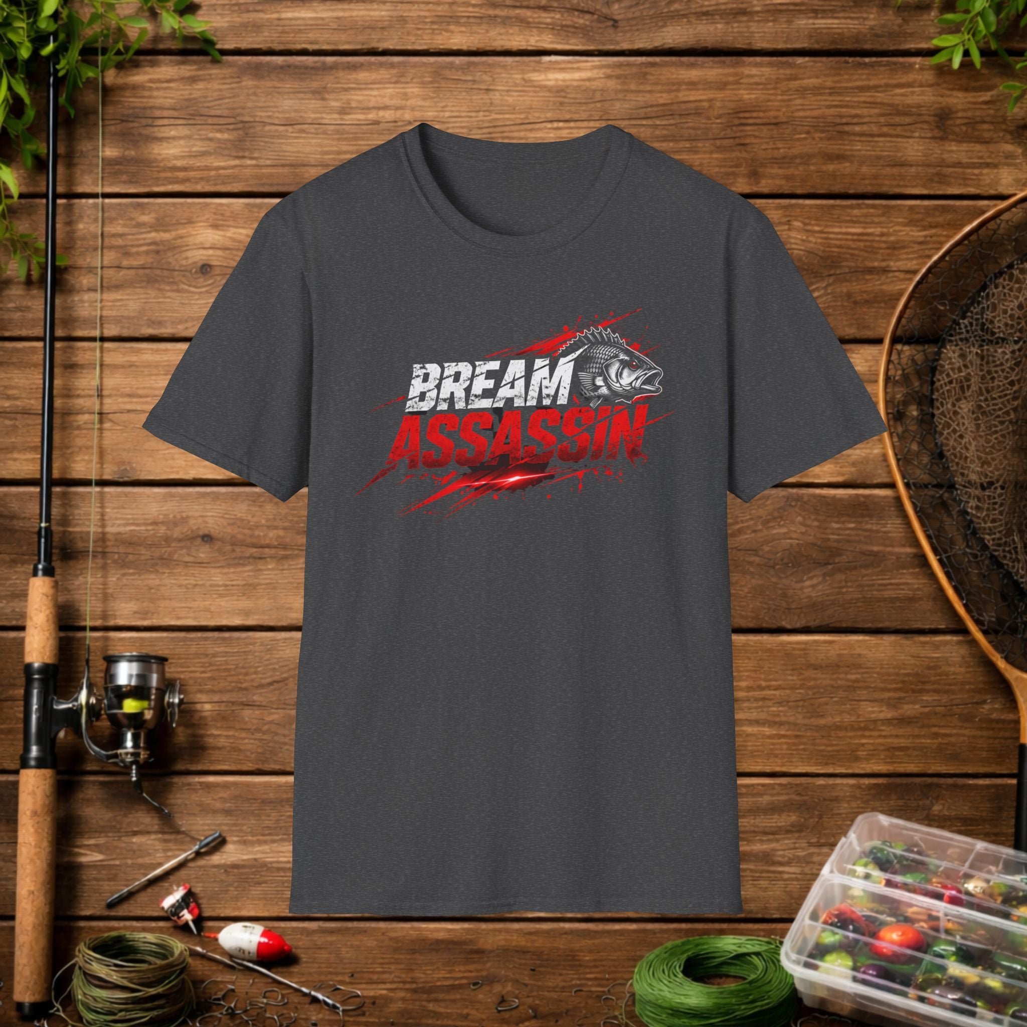 Bream Assassin Fishing Shirt – Funny Bream Angler Tee – Panfish Fishing Apparel – Bluegill & Shellcracker Fisherman Gift
