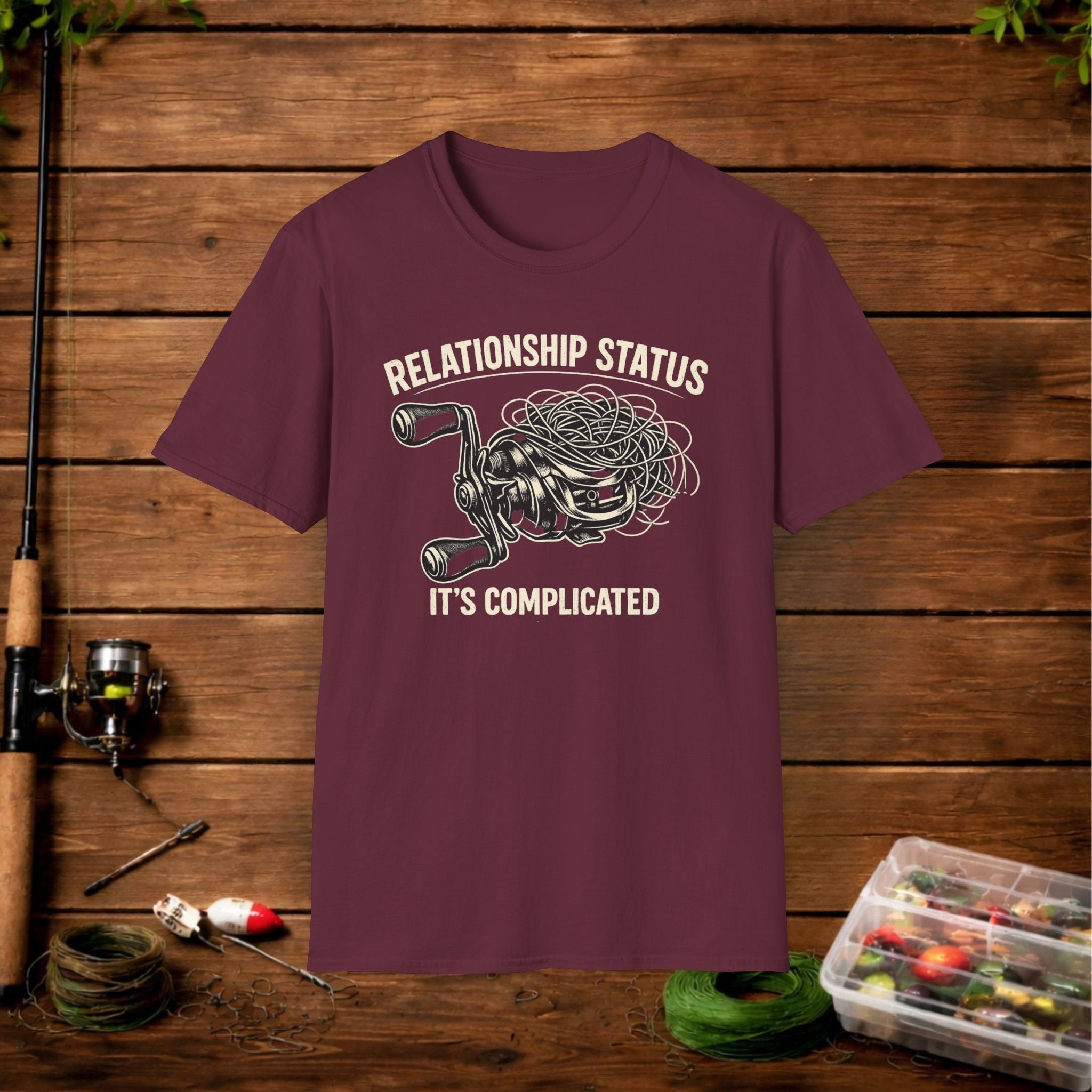 Relationship Status T-Shirt — 'It's Complicated' Funny Fishing Tee