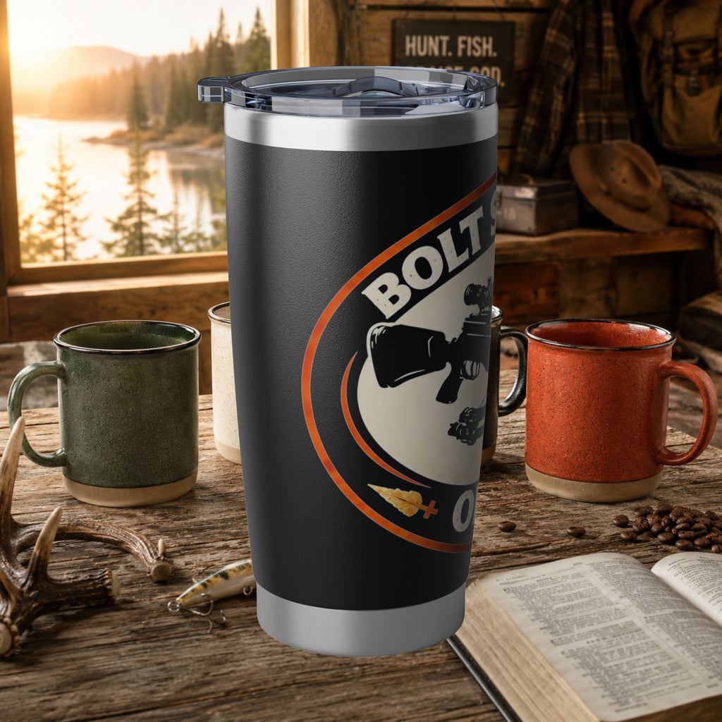 Bolt Slinger Only 20oz Insulated Tumbler – Crossbow Hunting Travel Mug | Gift for Hunters