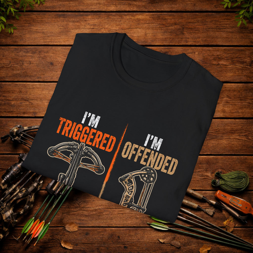 I'm Triggered, I'm Offended Crossbow T-Shirt – Funny Hunting Tee