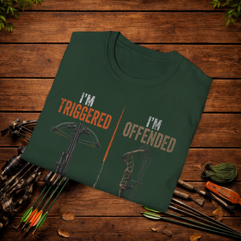 I'm Triggered I'm Offended T-Shirt — Funny Crossbow Archery Shirt