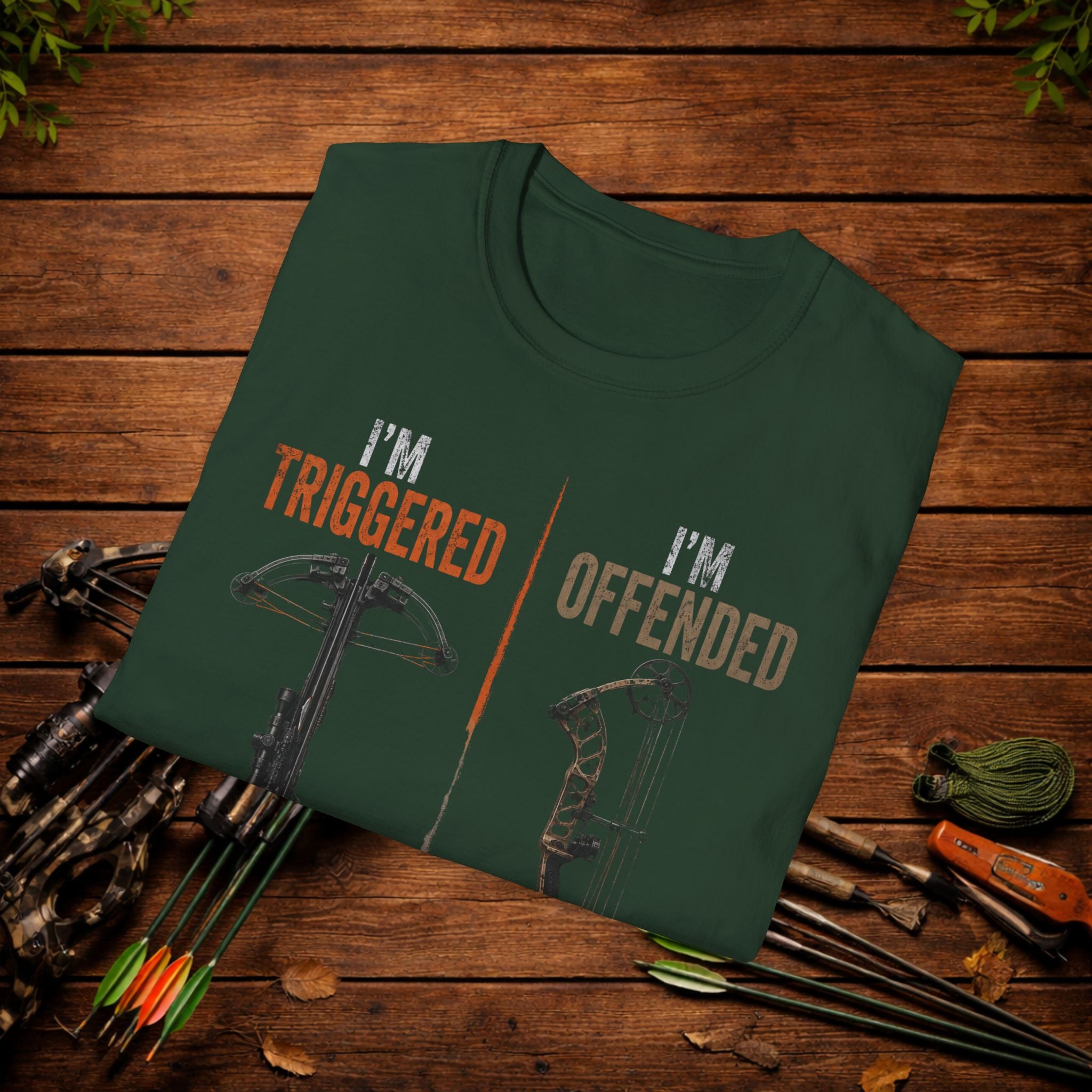 I'm Triggered I'm Offended T-Shirt — Funny Crossbow Archery Shirt