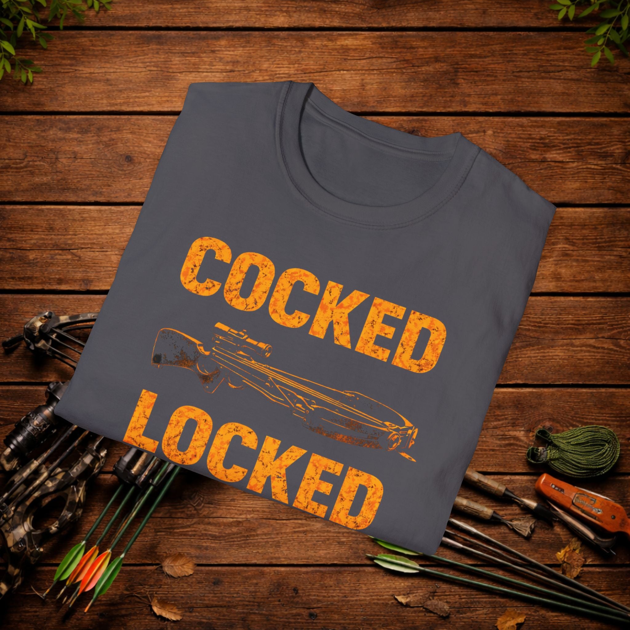 Cocked Locked Ready Crossbow Hunting Shirt – Deer Hunter Tee – Bowhunter Apparel – Hunting Season Shirt
