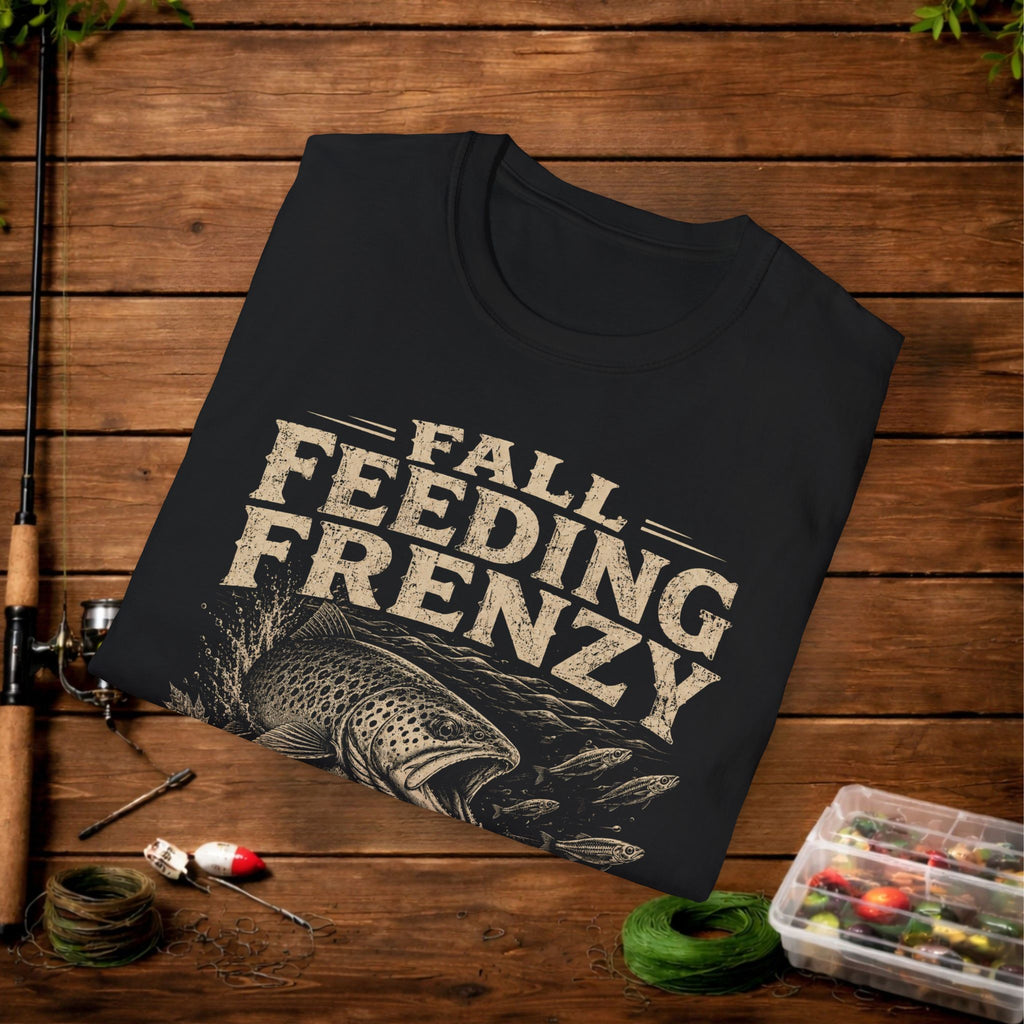 Fall Feeding Frenzy Fishing T‑Shirt — Time to Eat Angler Tee