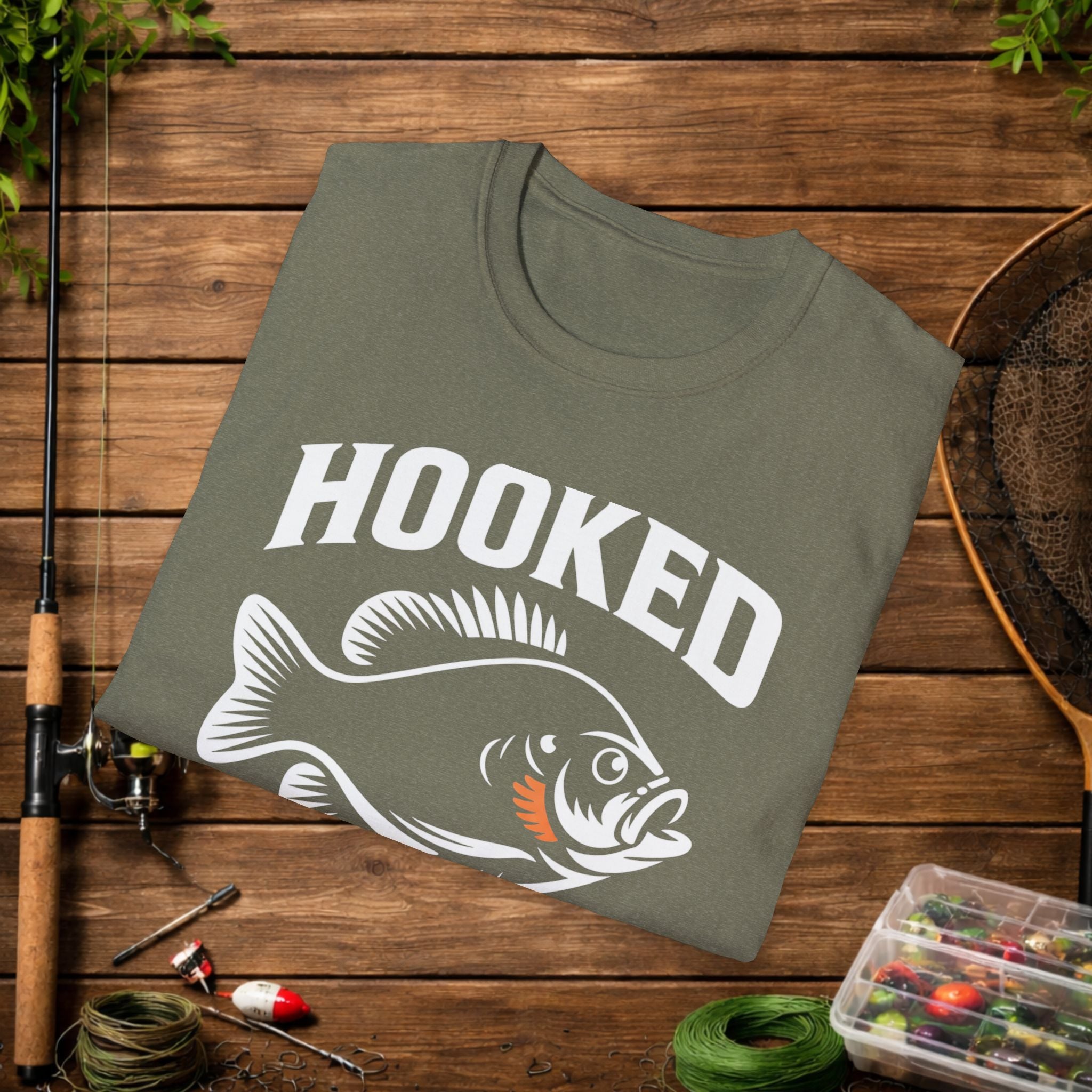 Hooked On Gills Bluegill Fishing T-Shirt – Panfish Angler Graphic Tee