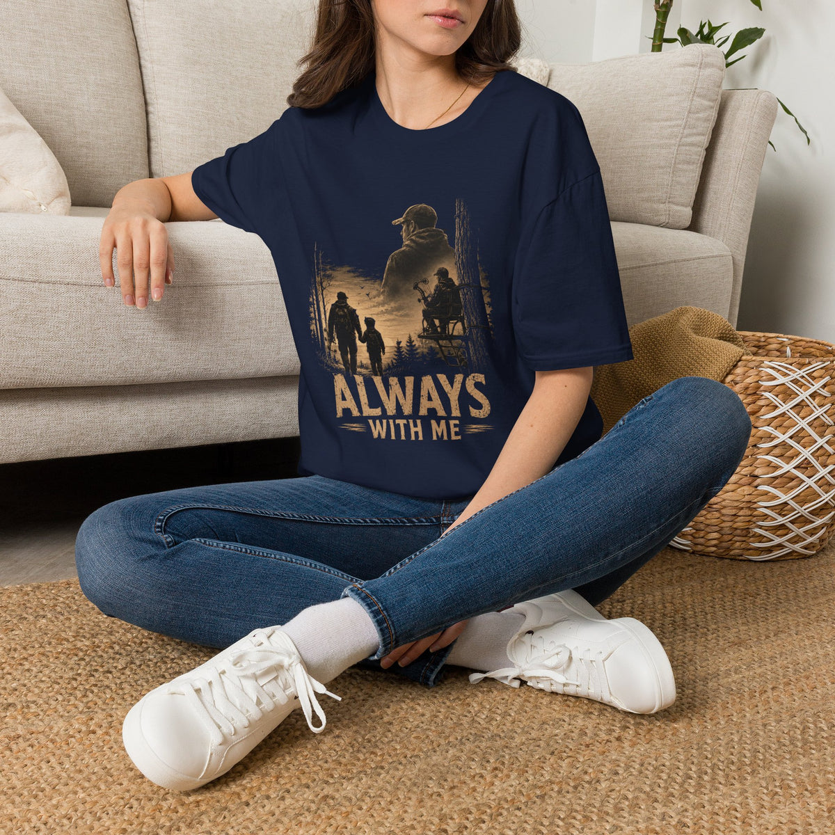 Always With Me Deer Hunting T-Shirt – Vintage Memorial Tee
