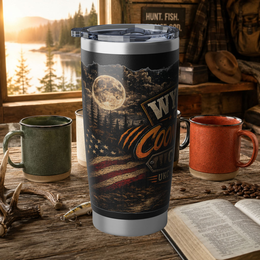 Coonhunter Club 20oz Tumbler — Wyoming County Outdoor Hunting Travel Mug