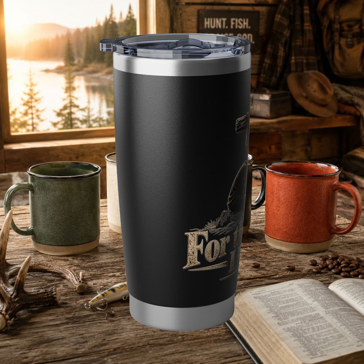 For Those Tears I Died Christian Cross Tumbler, 20oz