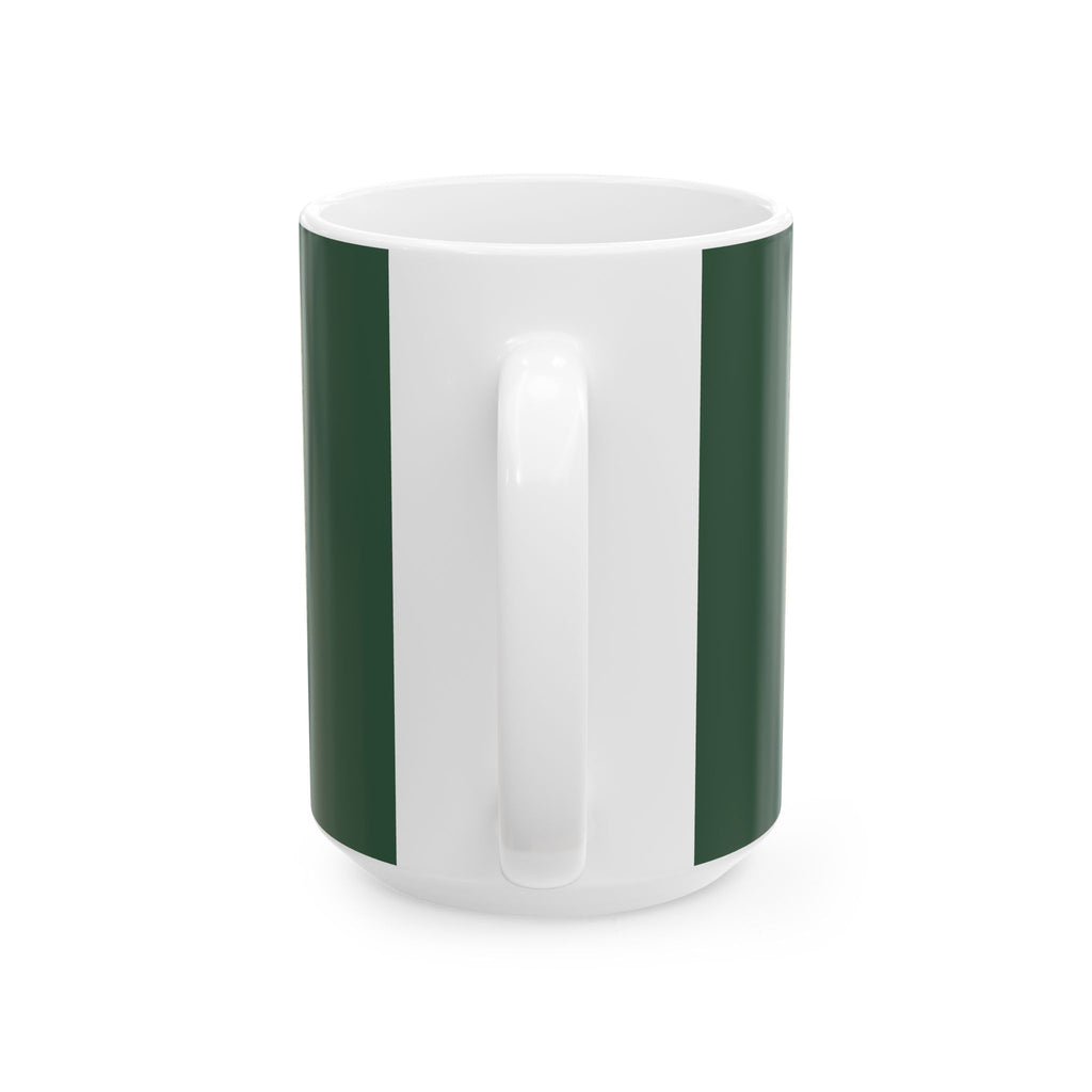 Fishing Mug - “The Fish Were Here Yesterday” Vintage Green Ceramic Coffee Cup (11oz/15oz)