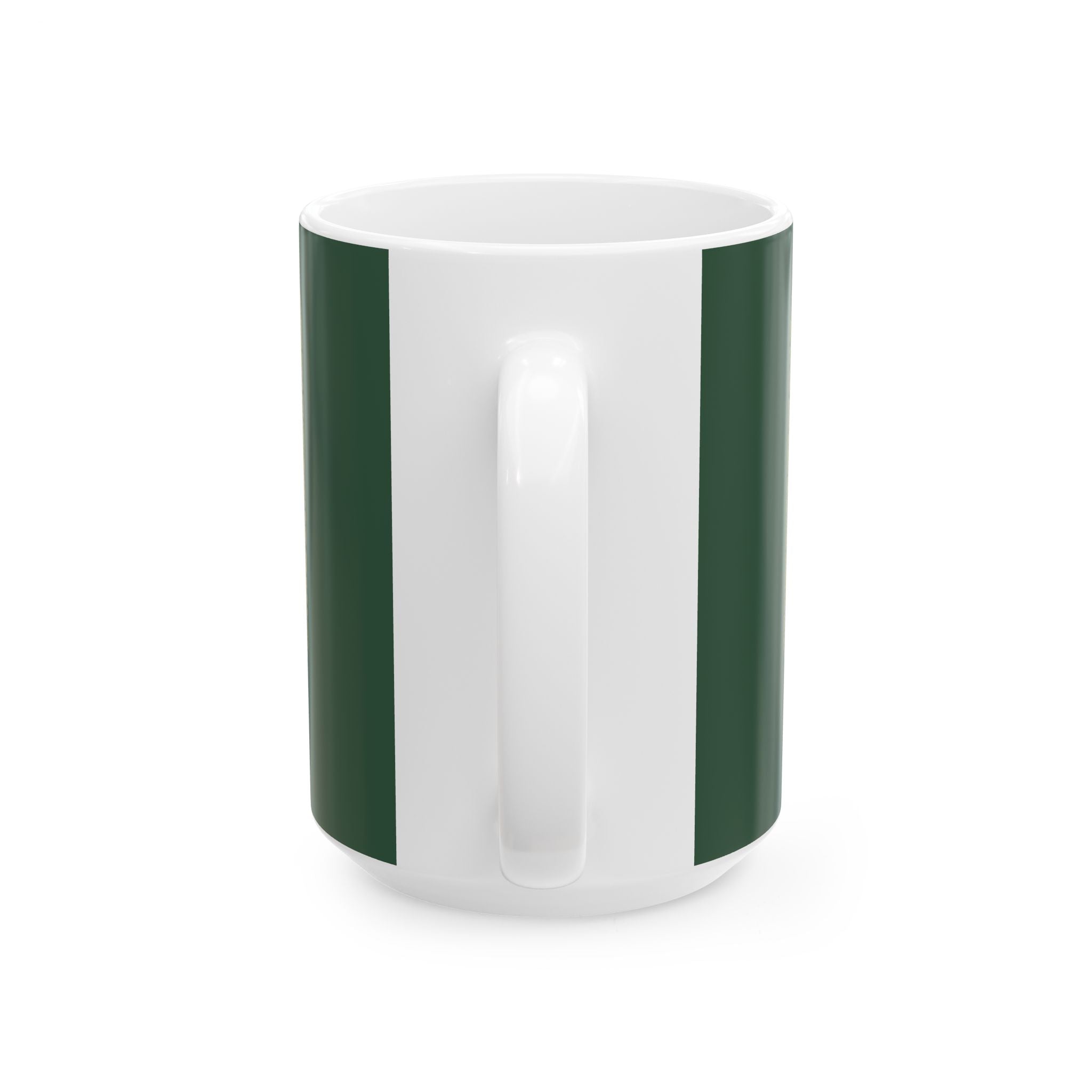 Fishing Mug - “The Fish Were Here Yesterday” Vintage Green Ceramic Coffee Cup (11oz/15oz)