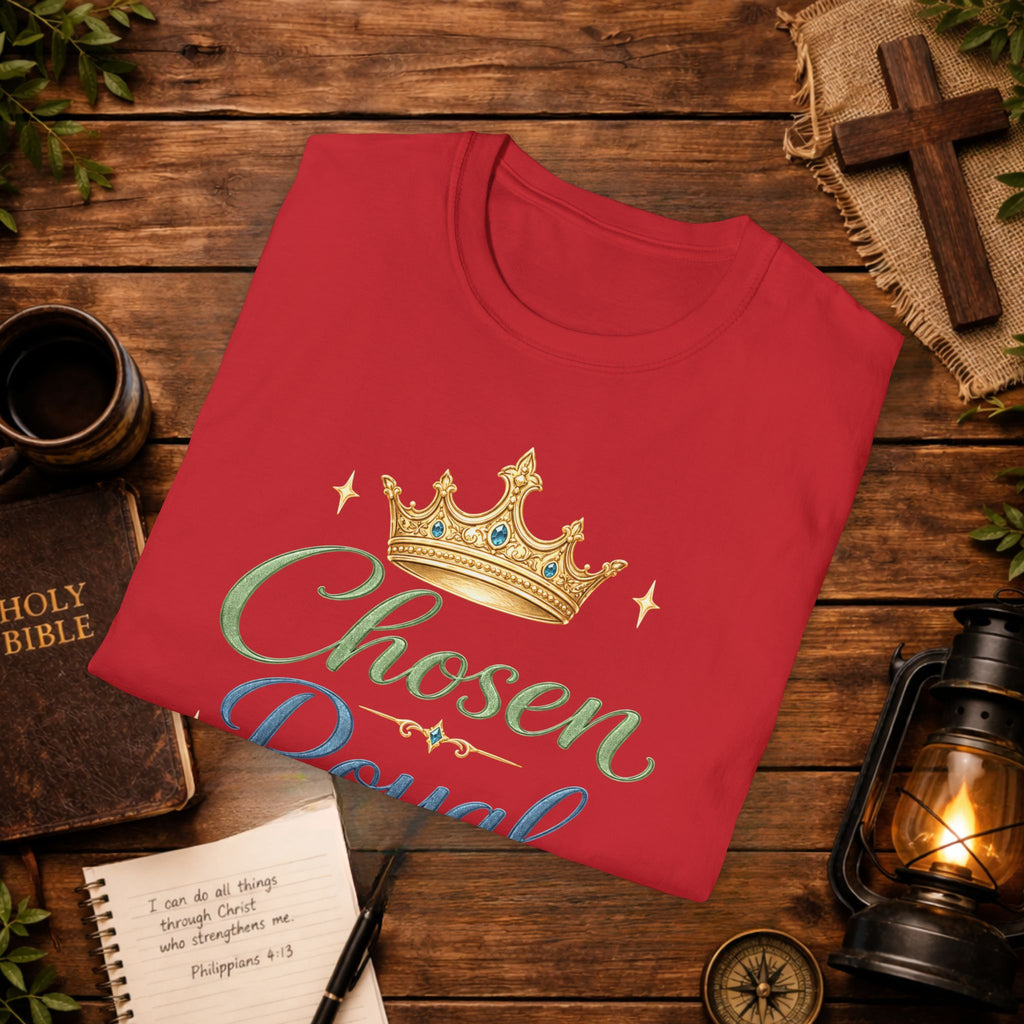 Chosen Royal Redeemed T-Shirt | Christian Faith Crown Tee