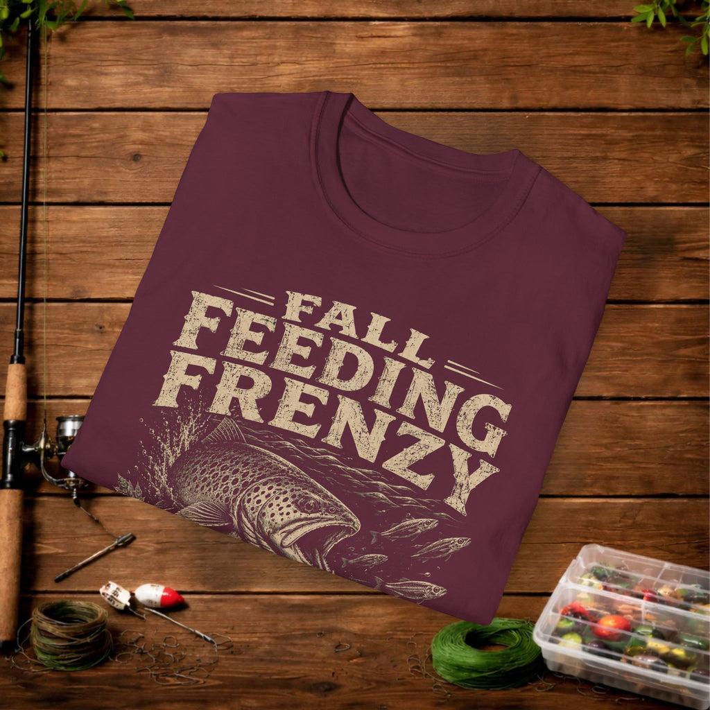 Fall Feeding Frenzy Fishing T‑Shirt — Time to Eat Angler Tee