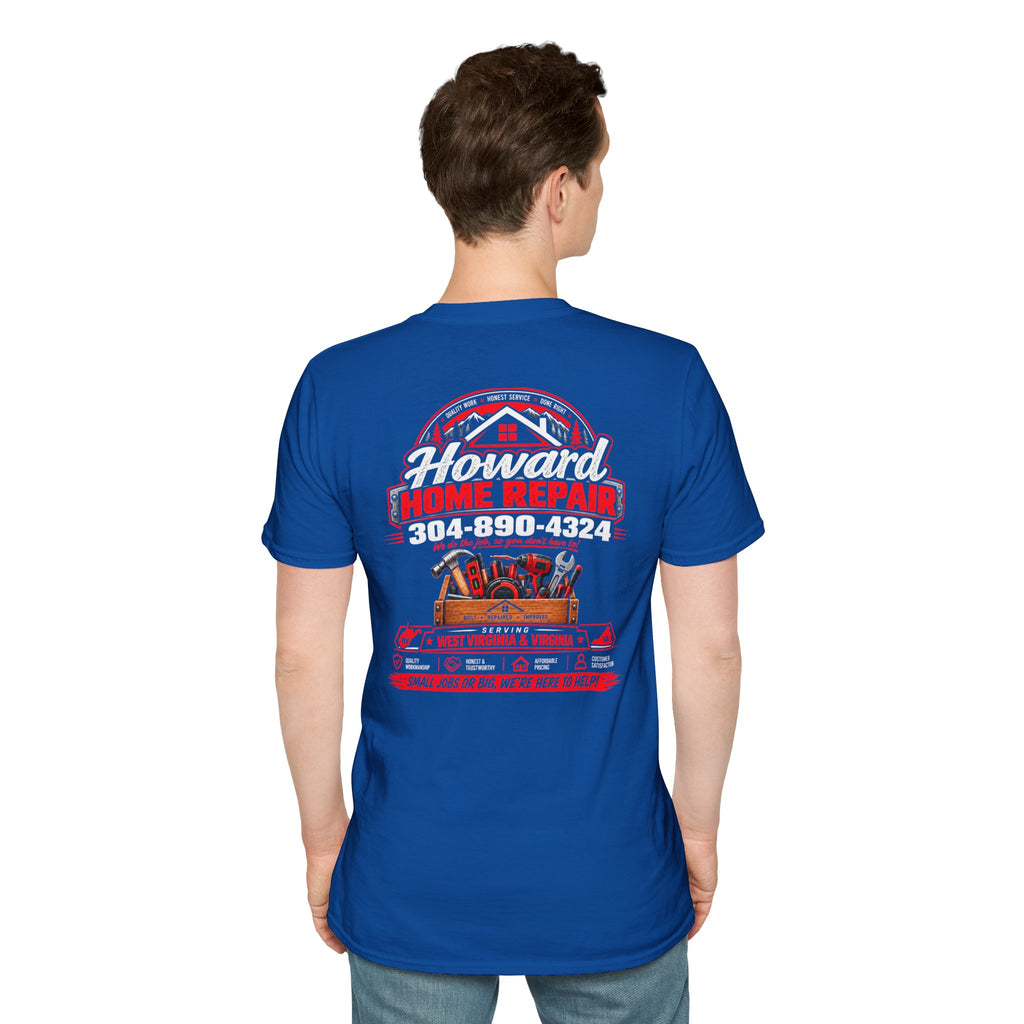 Howard Home Repair T-Shirt — Logo & Contact Workwear
