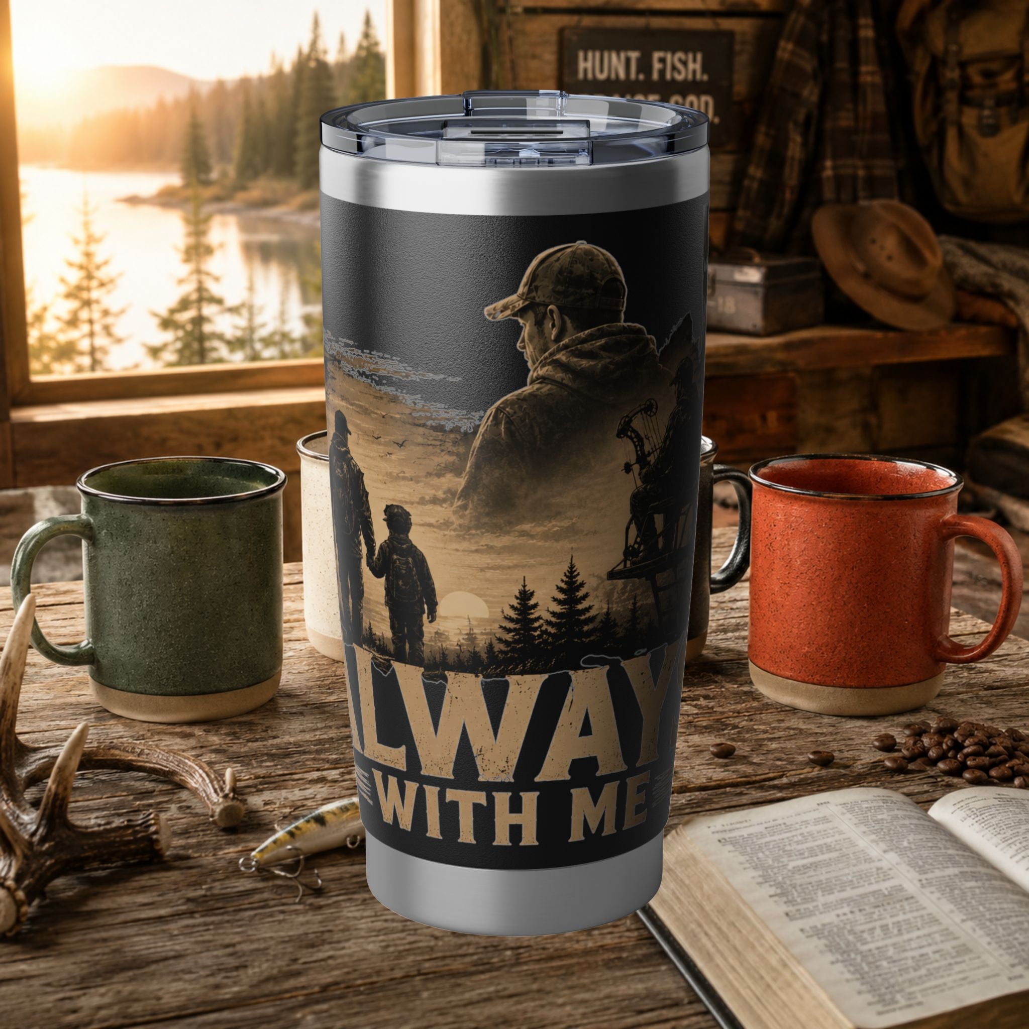 Always With Me 20oz Insulated Tumbler – Outdoor Adventure Travel Cup