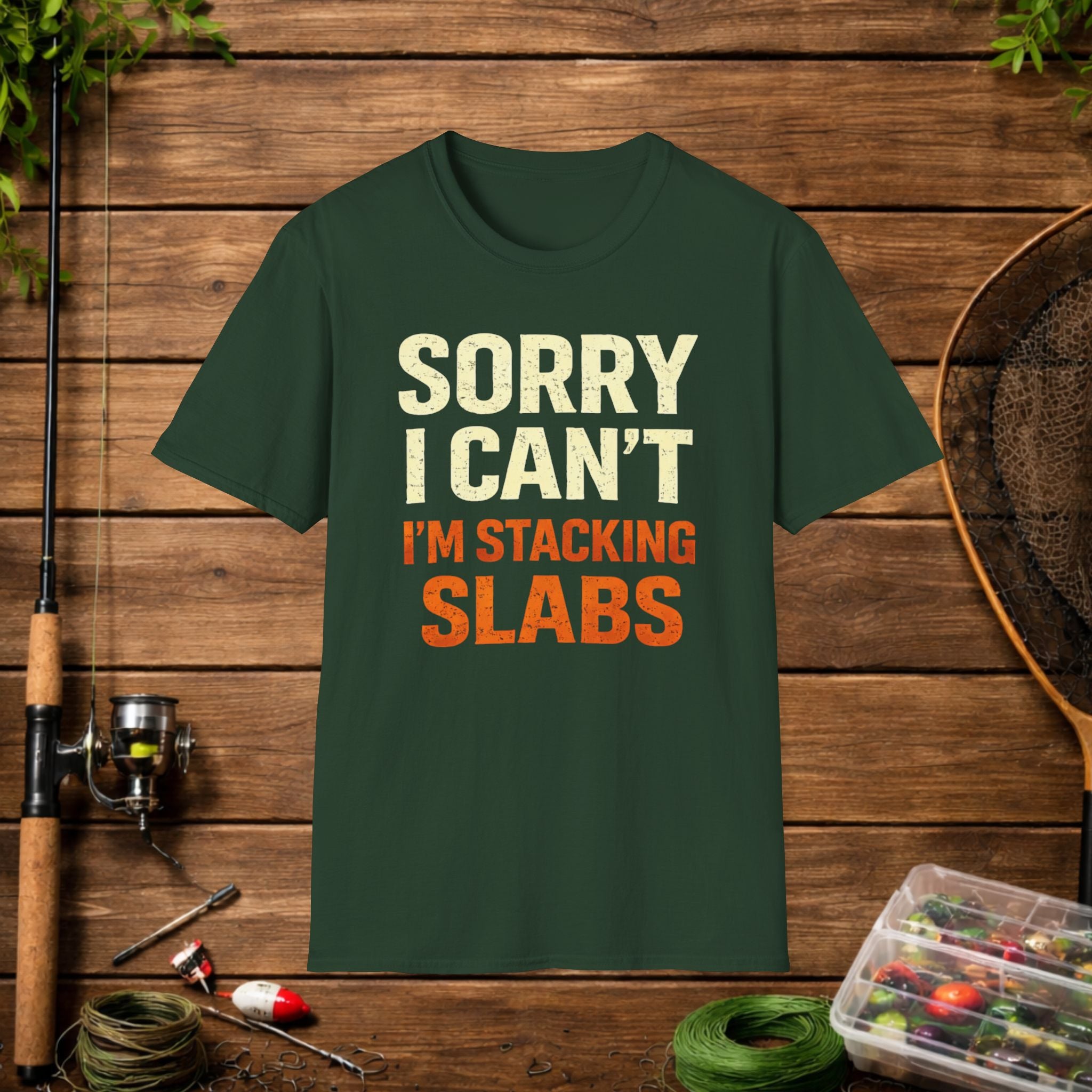 Sorry I Can’t I’m Stacking Slabs Shirt – Funny Crappie Fishing Tee – Bream & Panfish Angler Shirt – Fishing Gift