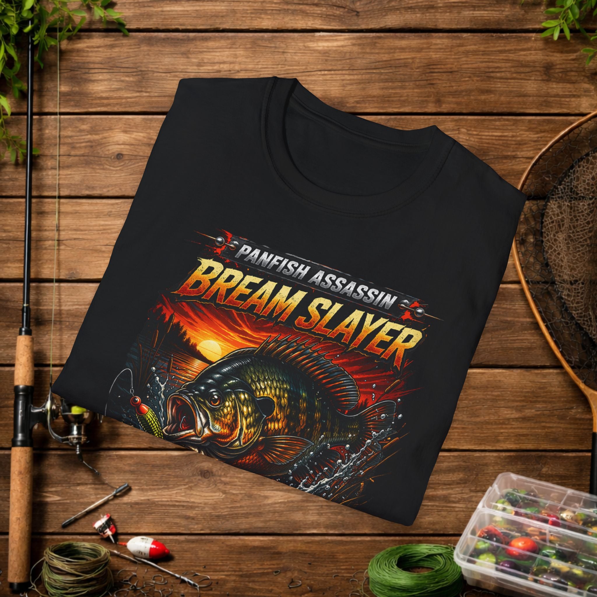 Bream Slayer Fishing Shirt – Panfish Assassin Tee – Funny Bream Fishing Shirt – Bluegill Angler Gift