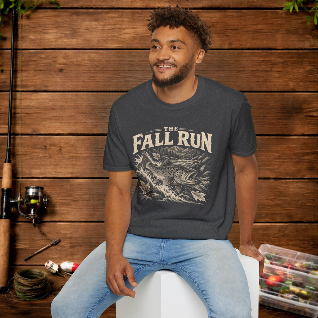 The Fall Run Fishing T-Shirt — Vintage Trout Design
