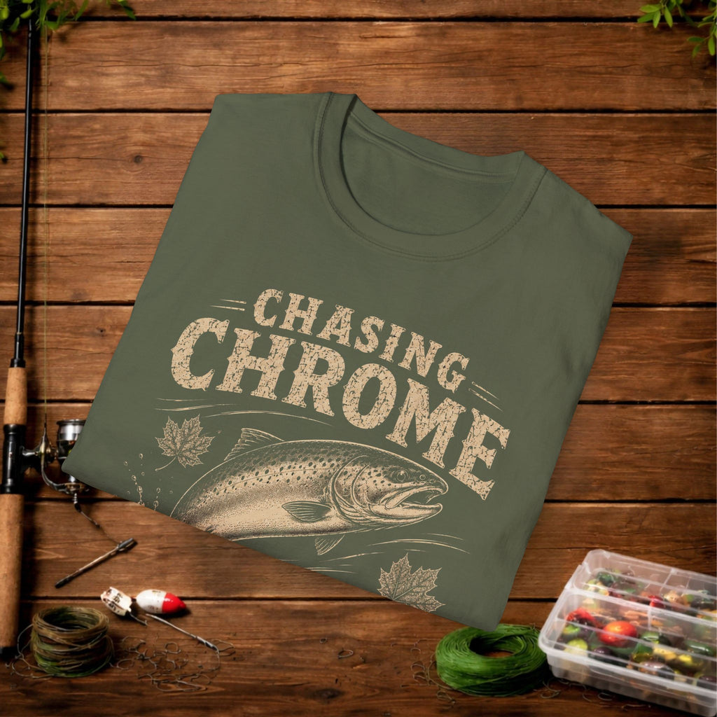 Chasing Chrome Fishing T-Shirt — The Fall Run Trout Tee
