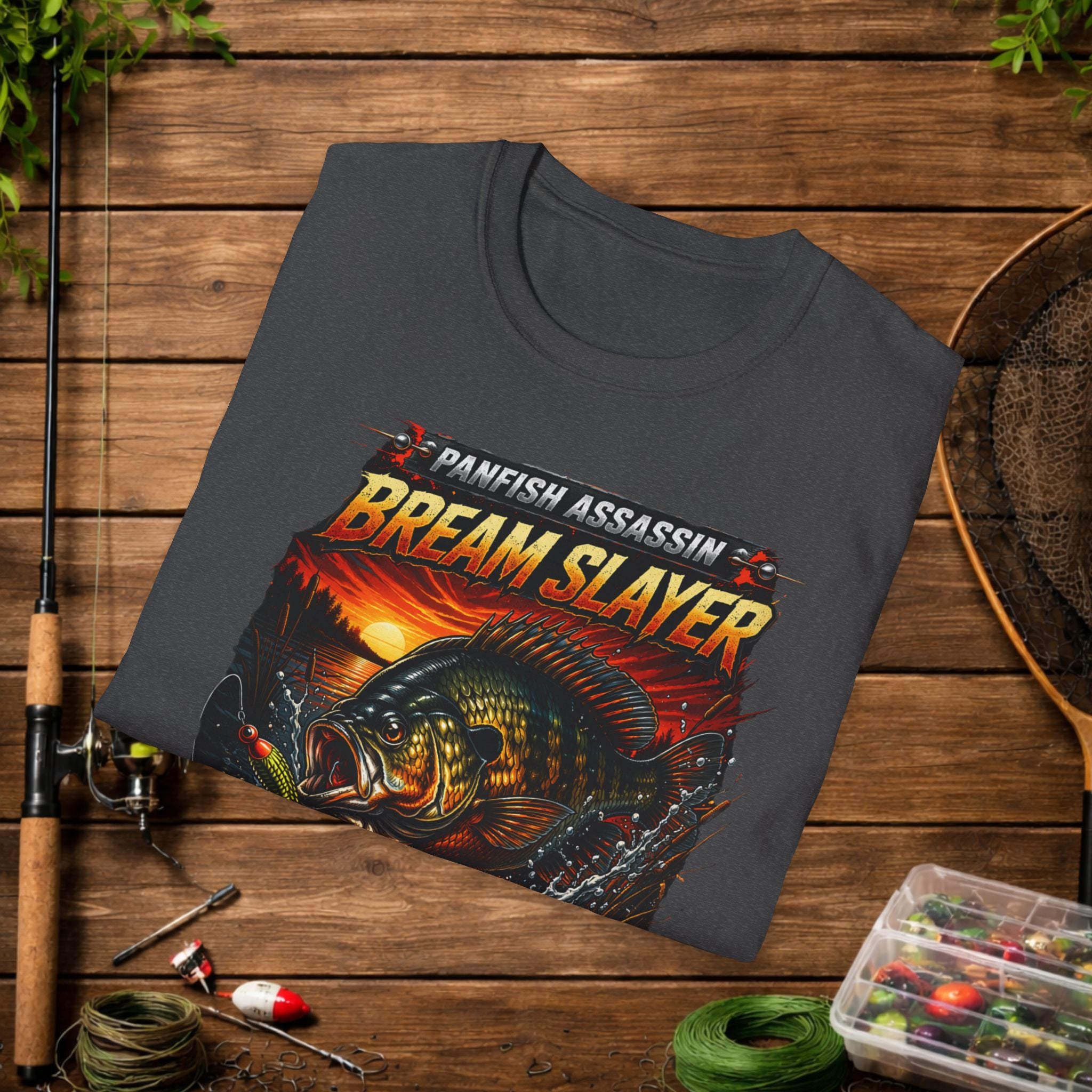 Bream Slayer Fishing Shirt – Panfish Assassin Tee – Funny Bream Fishing Shirt – Bluegill Angler Gift