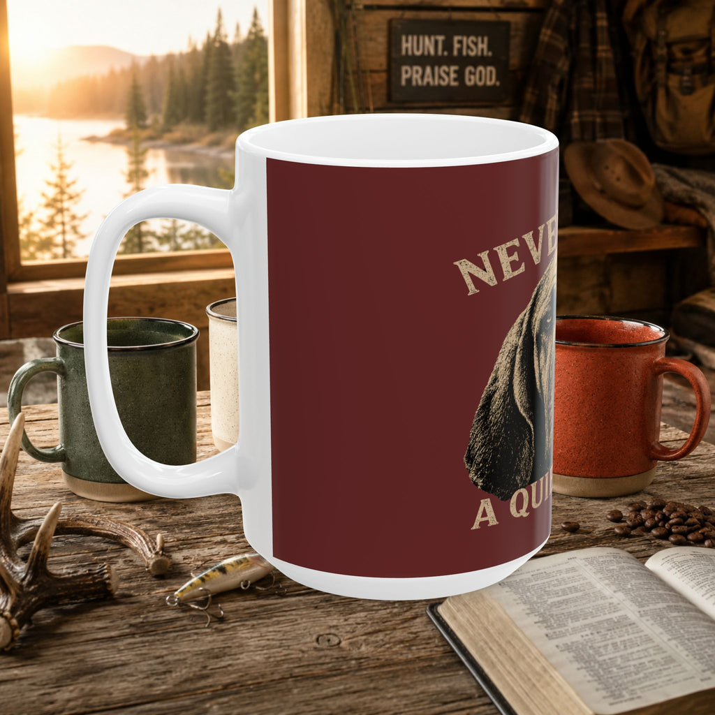 Never Trust a Quiet Hound Coffee Mug – 15oz Ceramic
