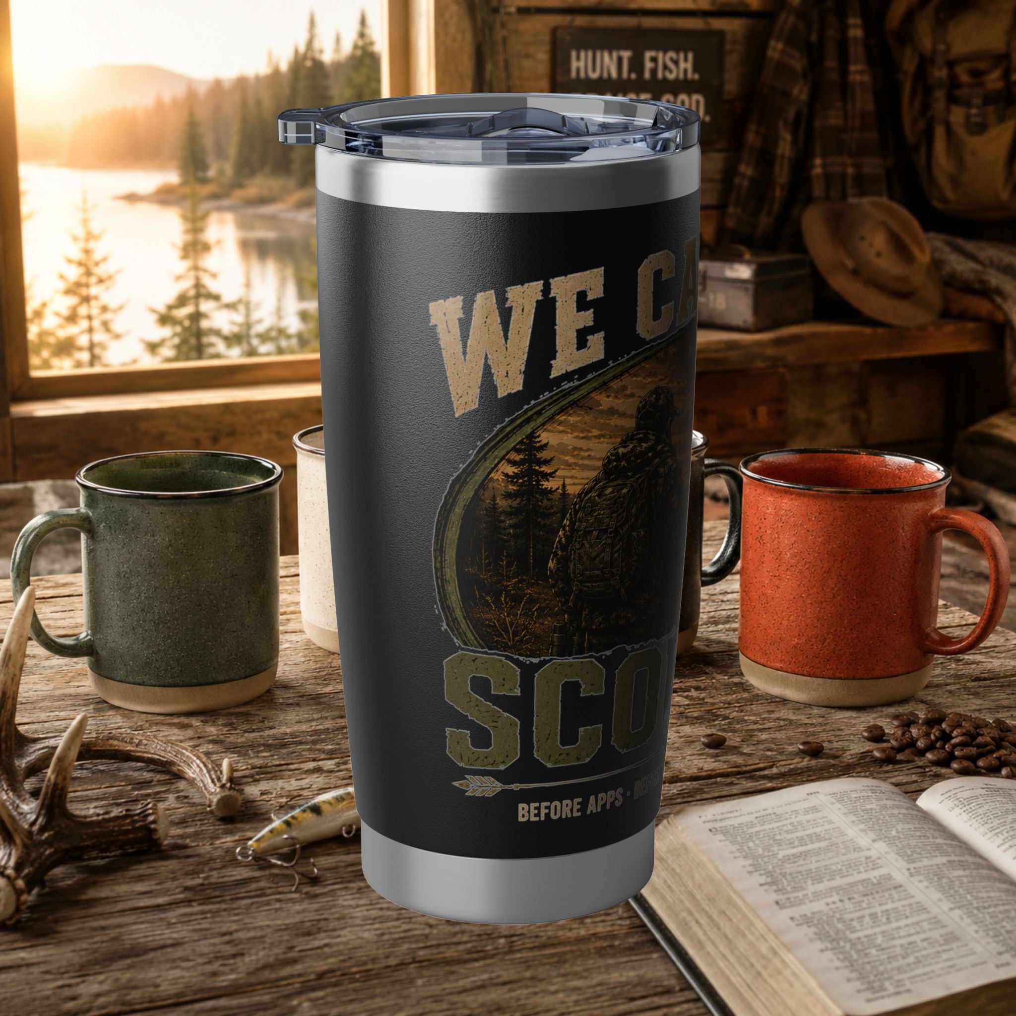 Vagabond 20oz Tumbler — 'Called it Scouting" Rustic Adventure Insulated Travel Mug